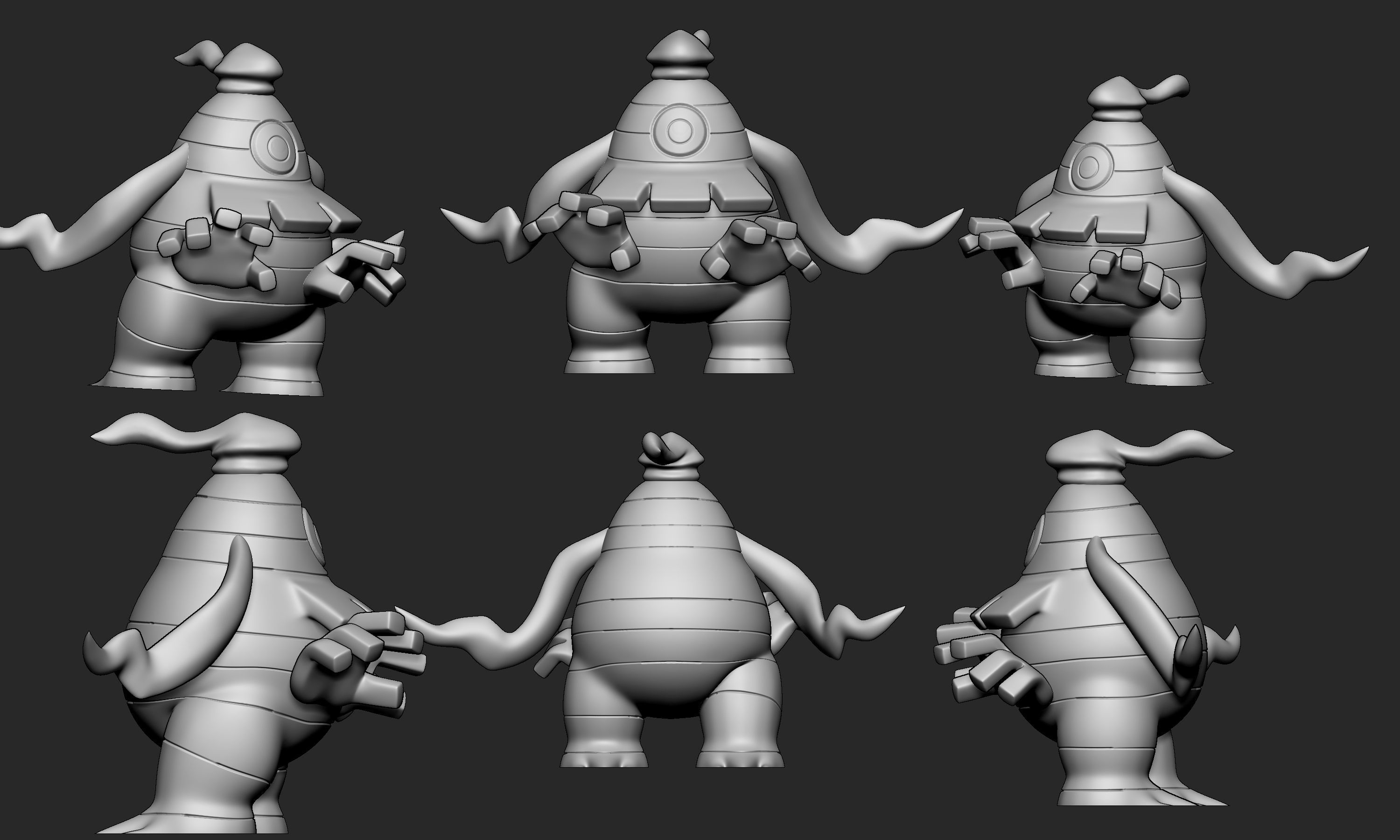 Pokemon - Dusclops with 2 poses 3D print model_4