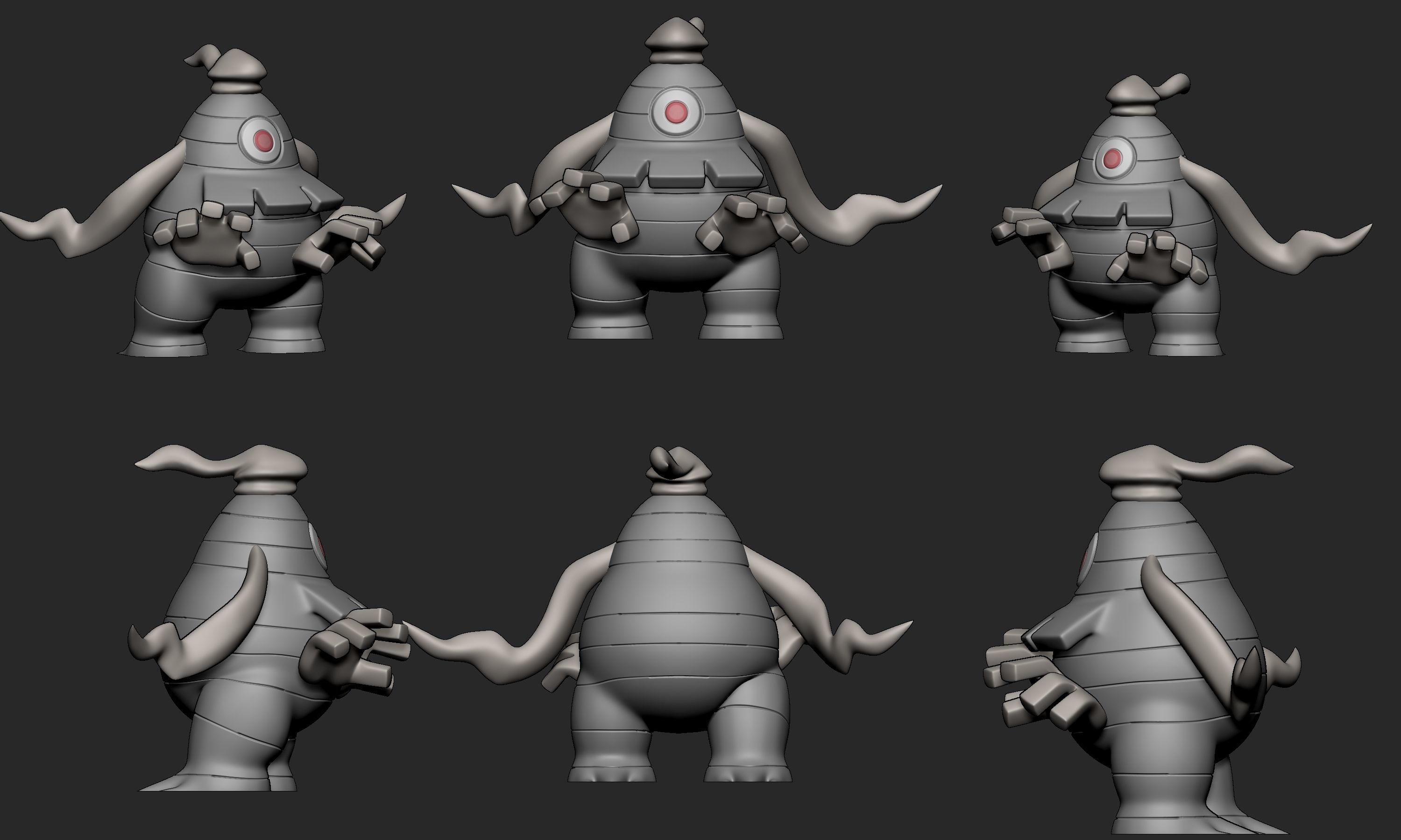 Pokemon - Dusclops with 2 poses 3D print model_2