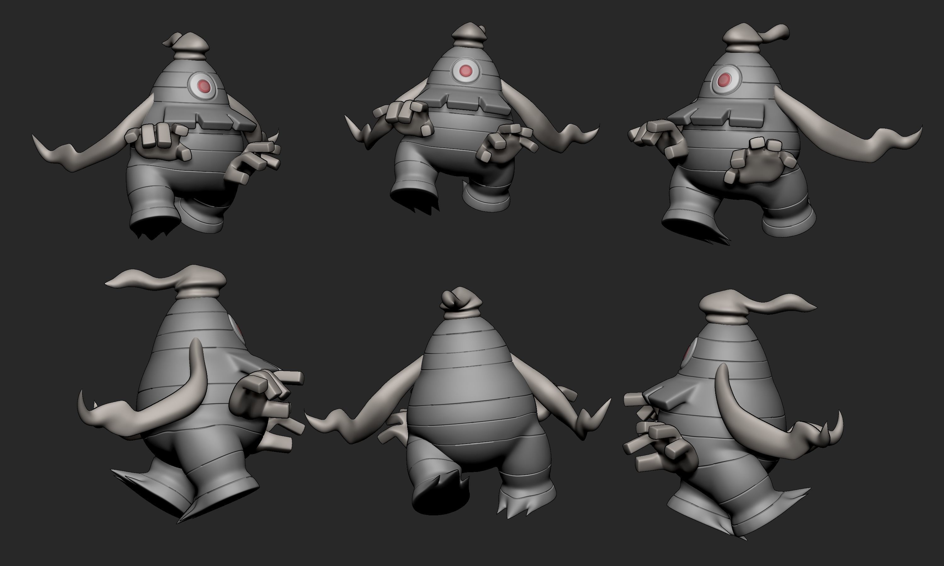 Pokemon - Dusclops with 2 poses 3D print model_6