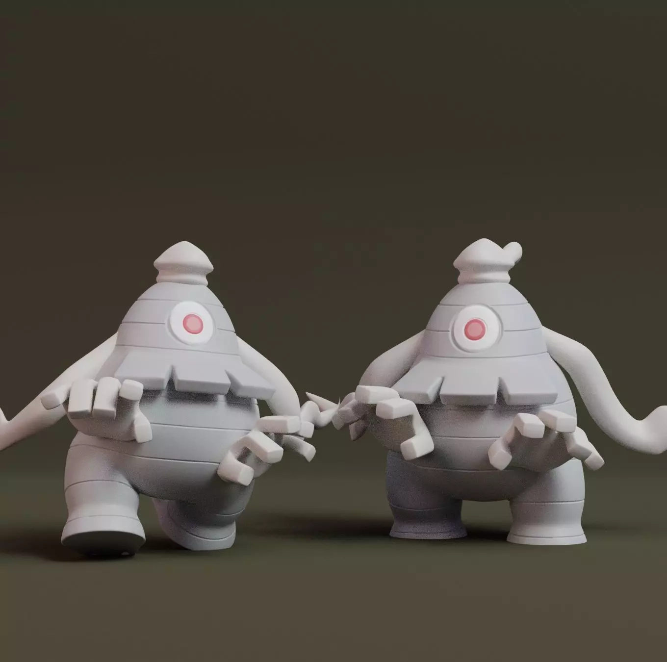 Pokemon - Dusclops with 2 poses 3D print model_0