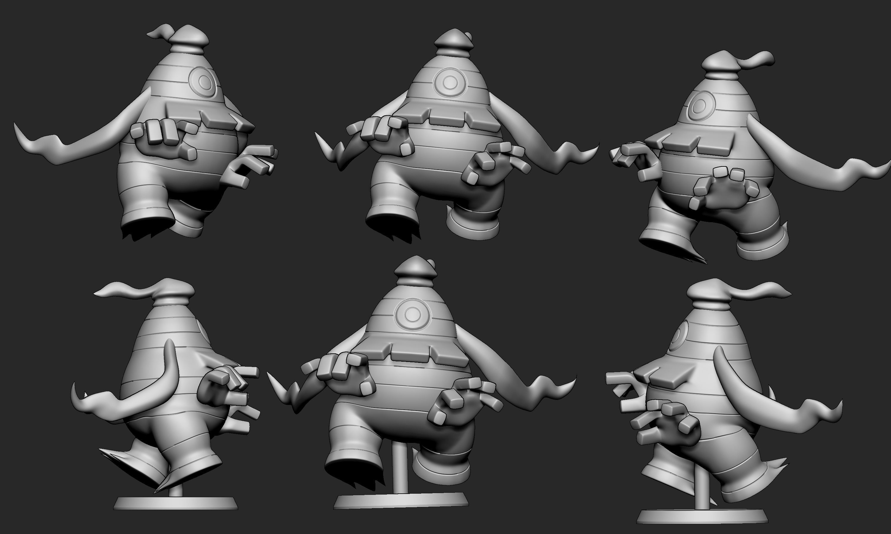 Pokemon - Dusclops with 2 poses 3D print model_8