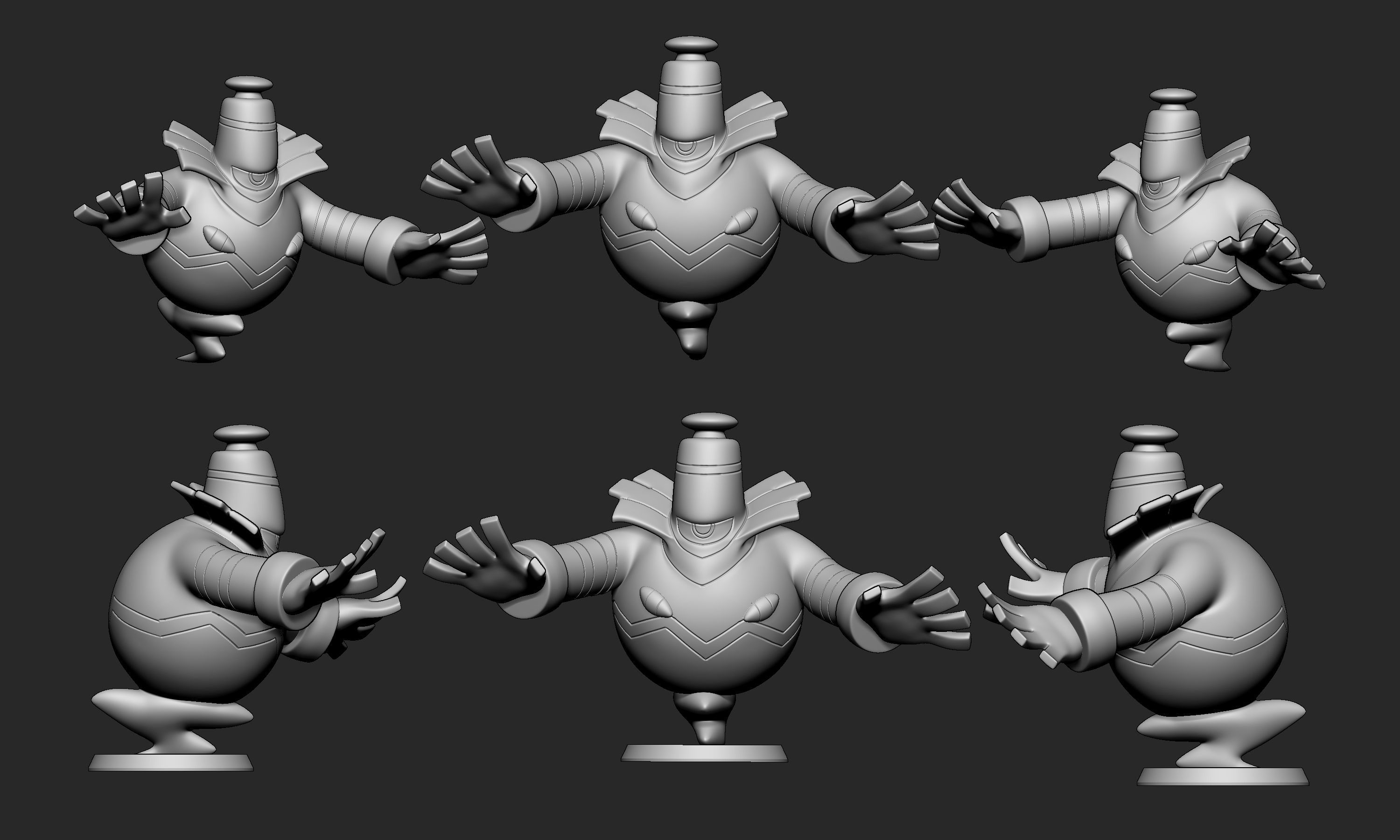 Pokemon - Dusknoir with 2 poses 3D print model_4