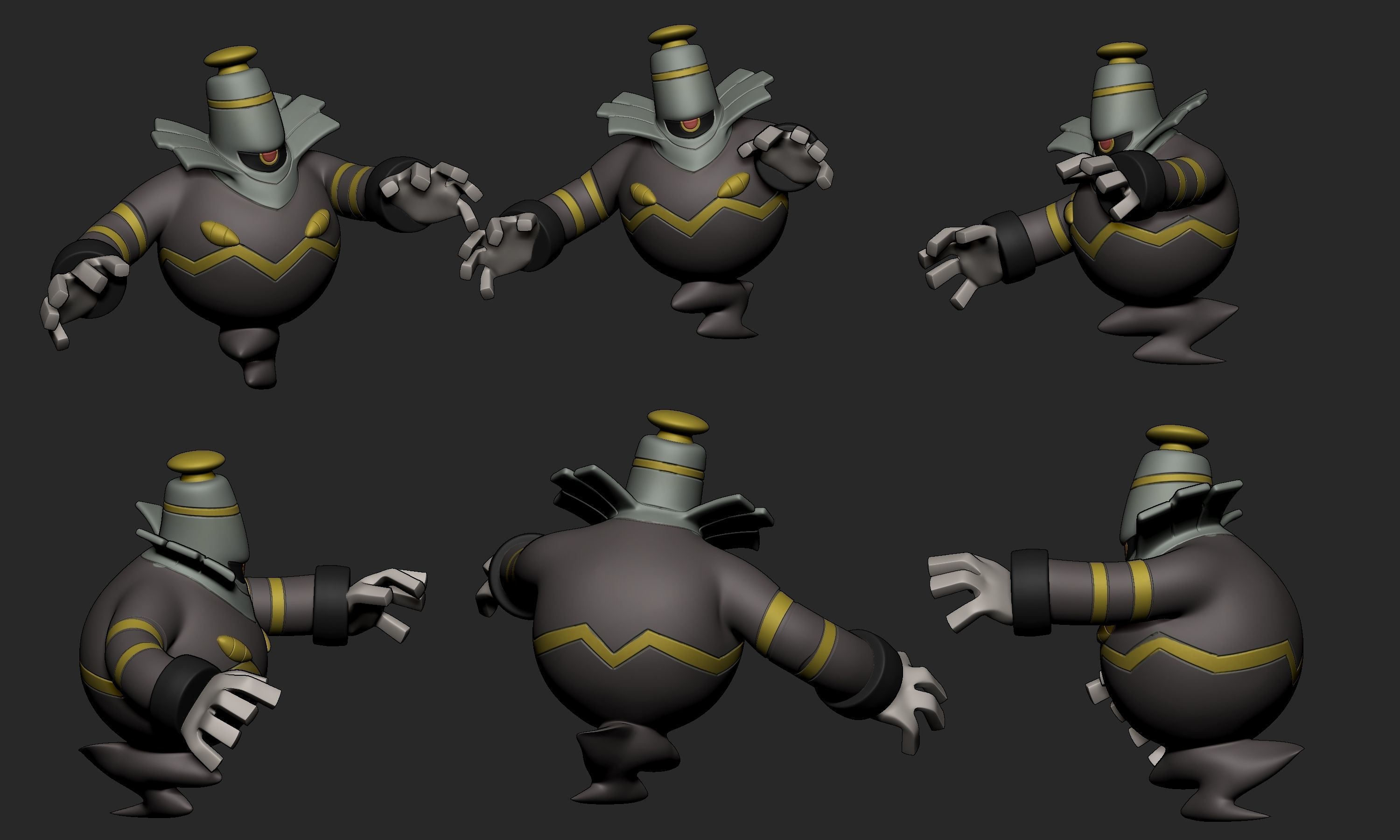 Pokemon - Dusknoir with 2 poses 3D print model_6