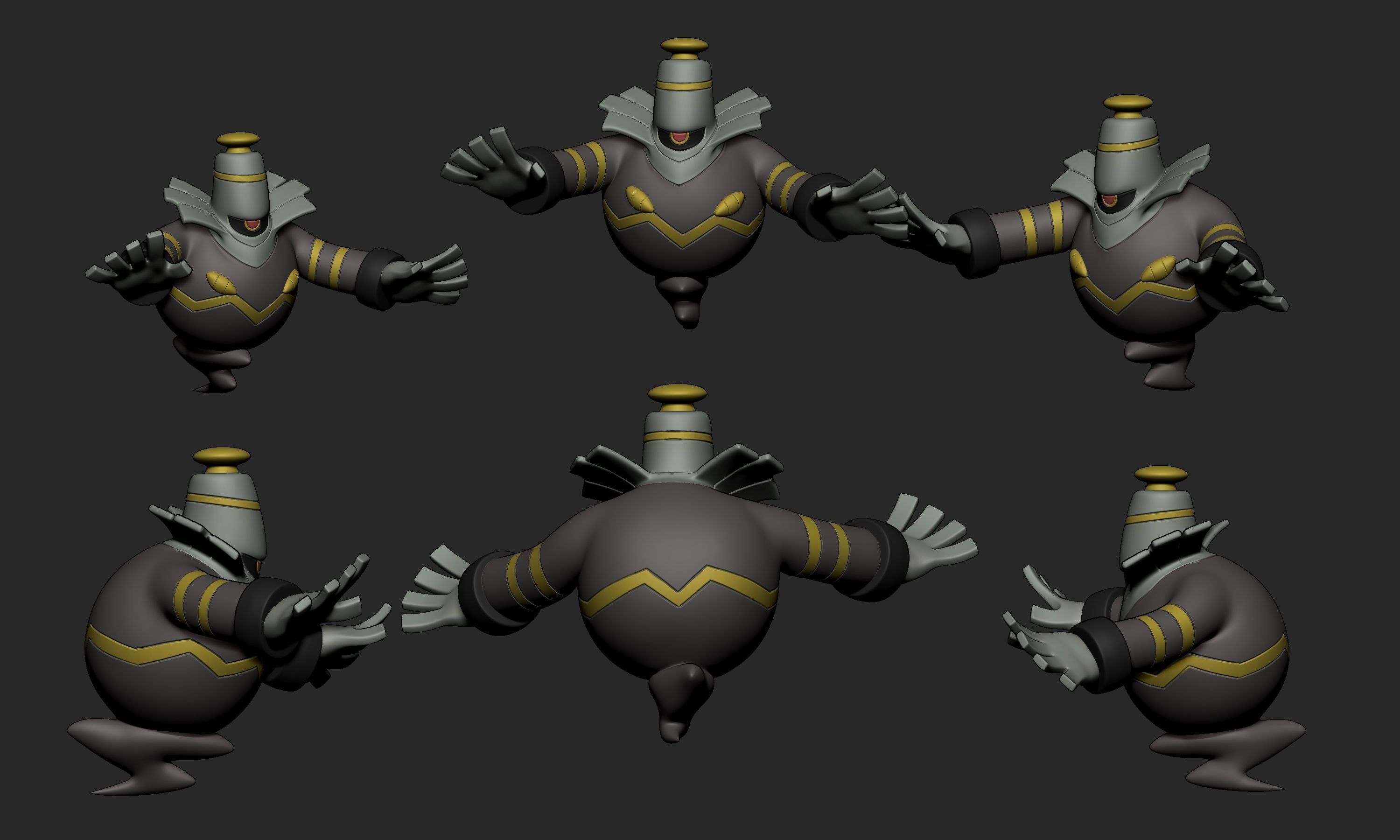 Pokemon - Dusknoir with 2 poses 3D print model_2
