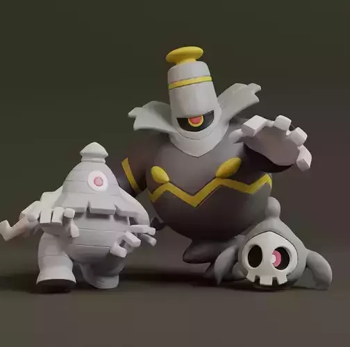 Pokemon - Duskull Dusclops and Dusknoir with 2 poses