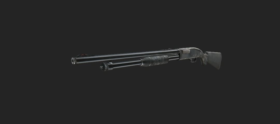 MODERN SHOTGUN Low-poly 3D model_6
