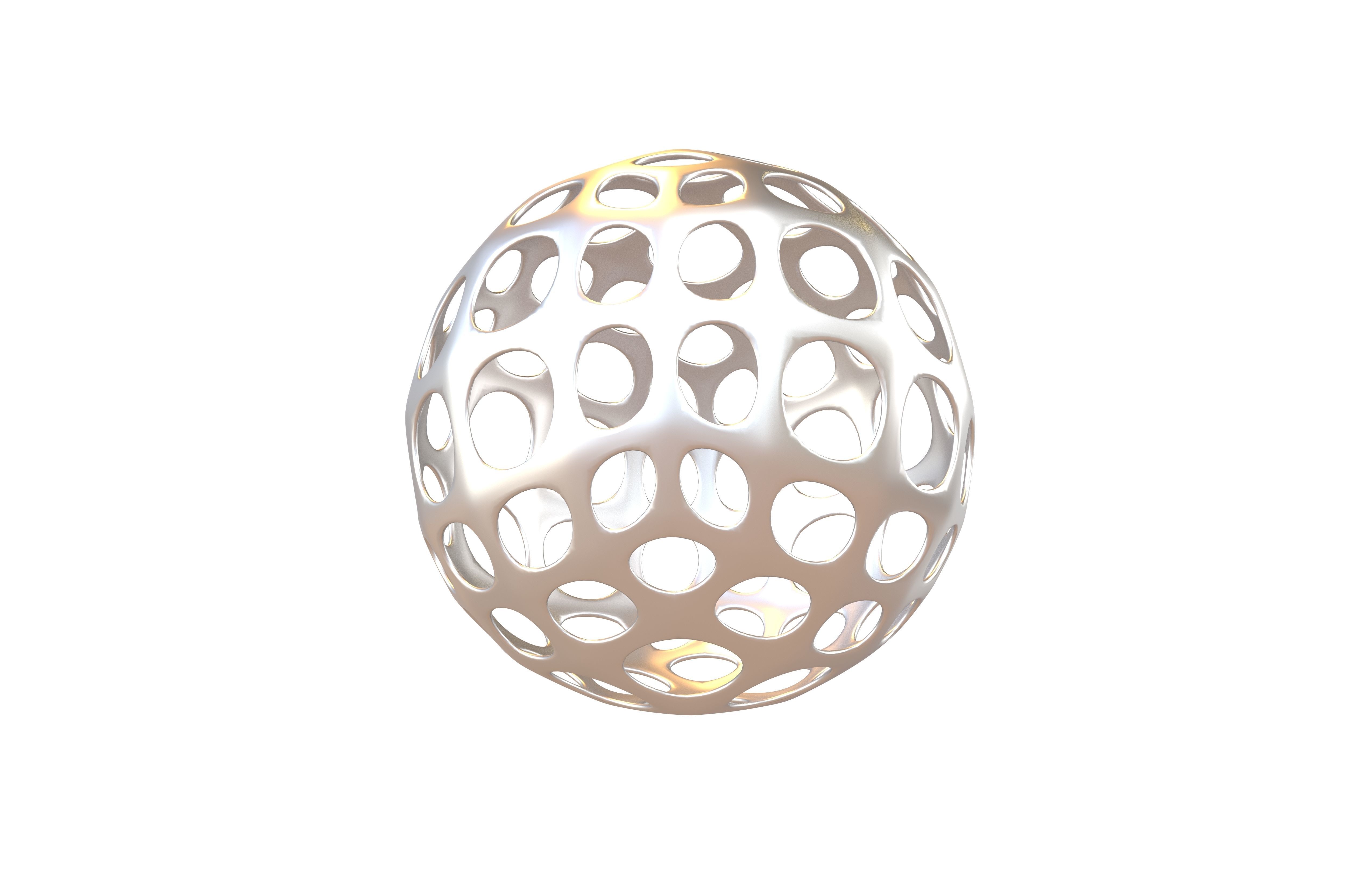 Abstract Sphere Ball v1 002 Low-poly 3D model_3
