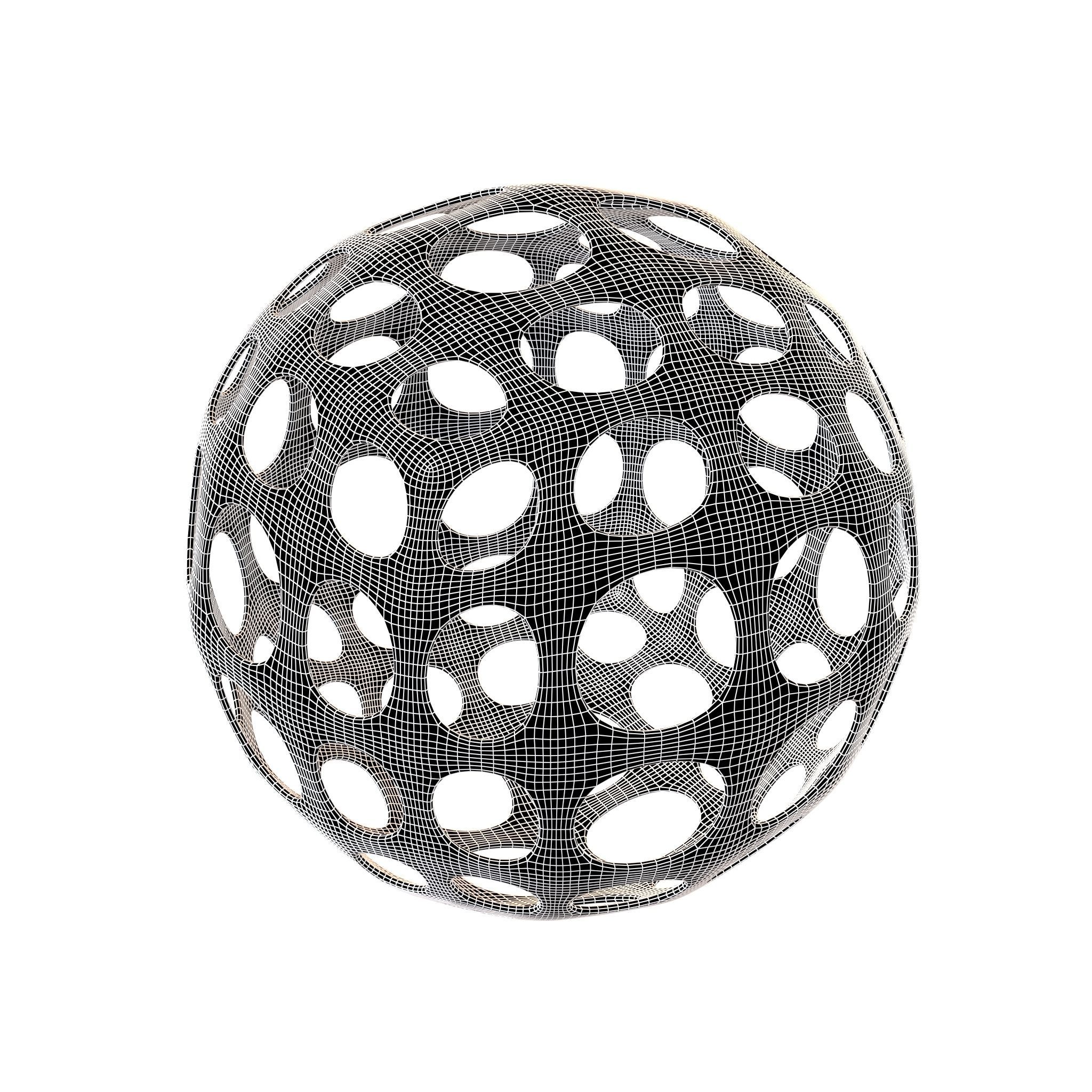 Abstract Sphere Ball v1 002 Low-poly 3D model_5