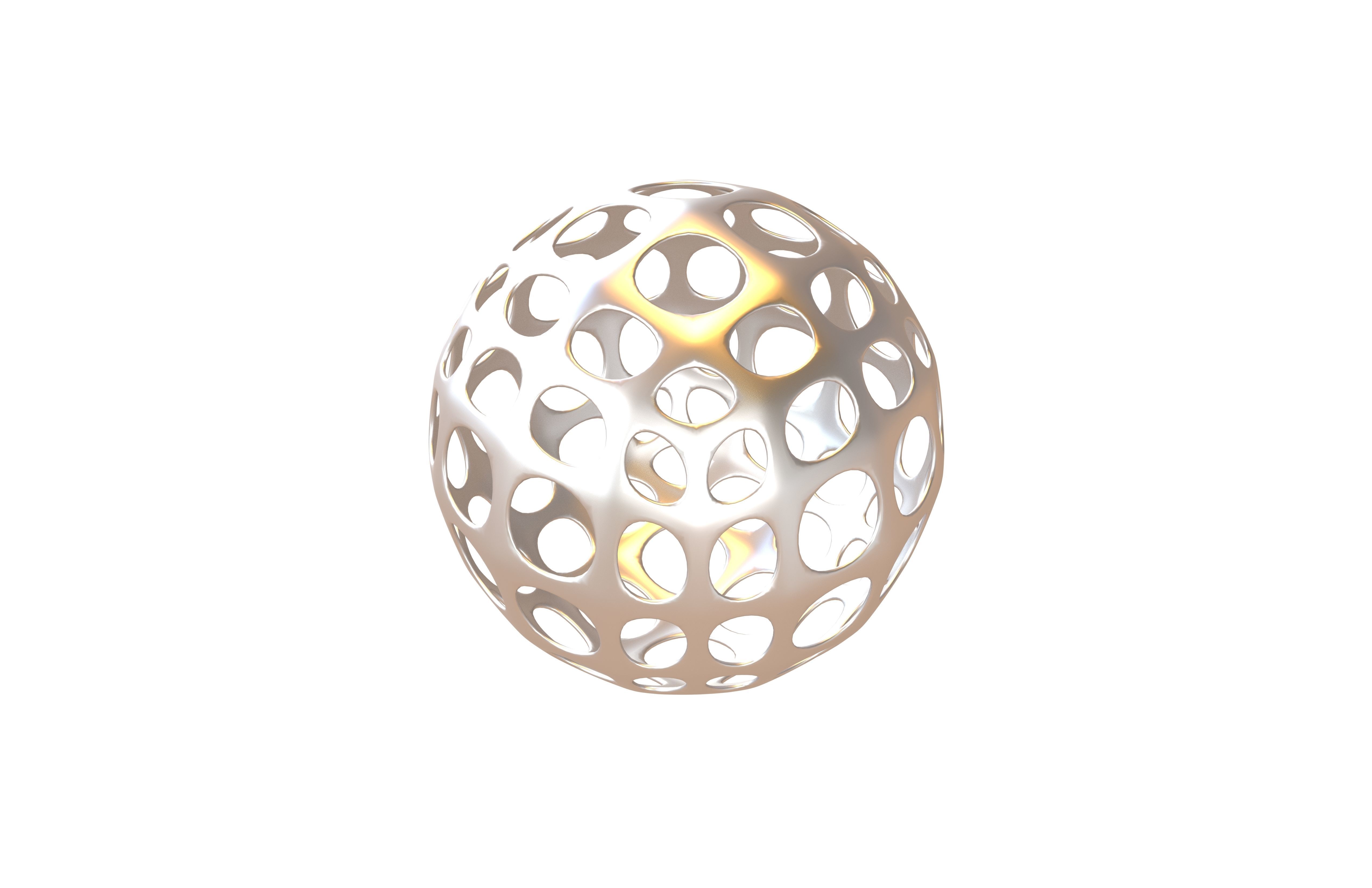 Abstract Sphere Ball v1 002 Low-poly 3D model_2