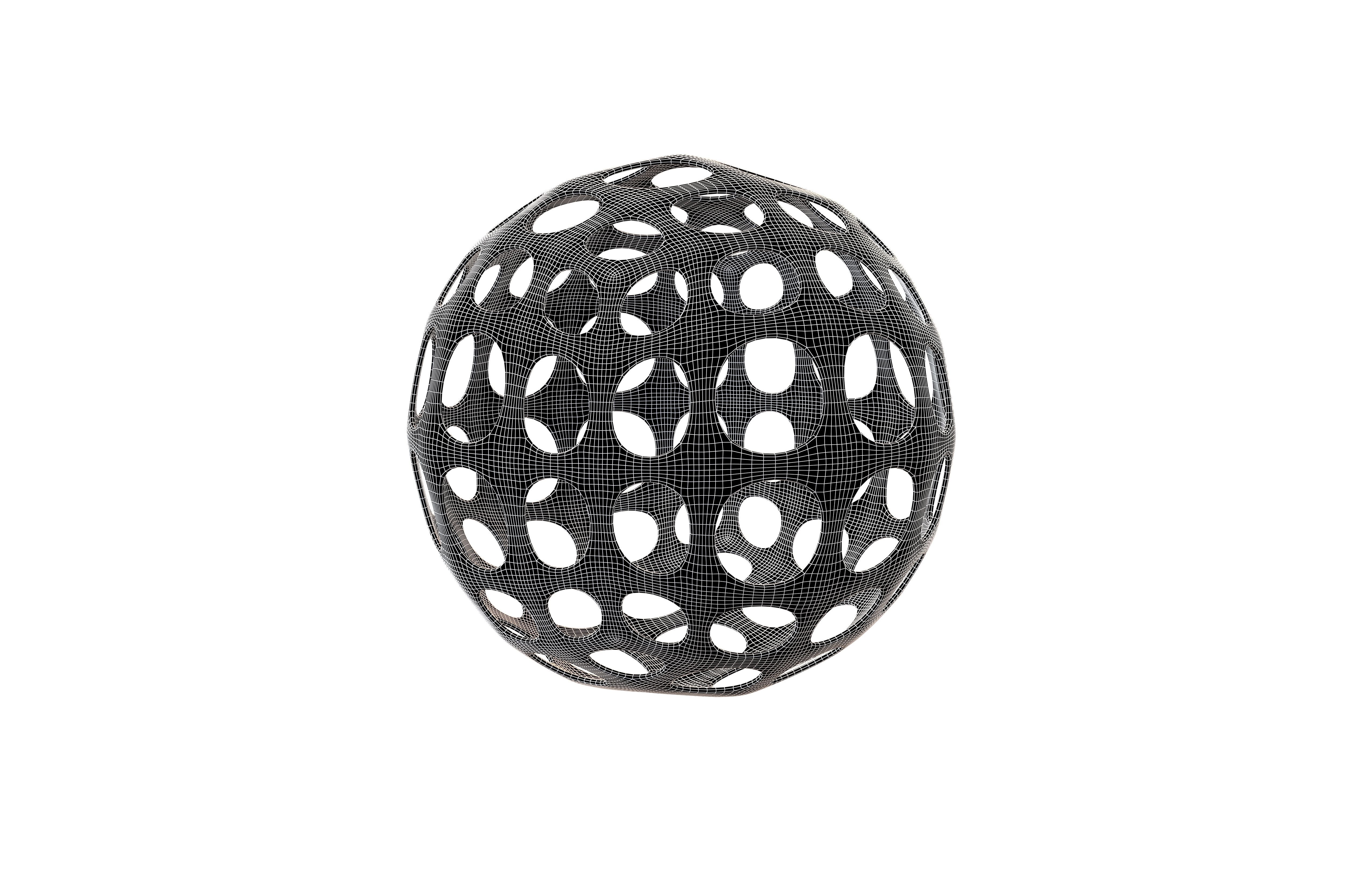 Abstract Sphere Ball v1 002 Low-poly 3D model_6