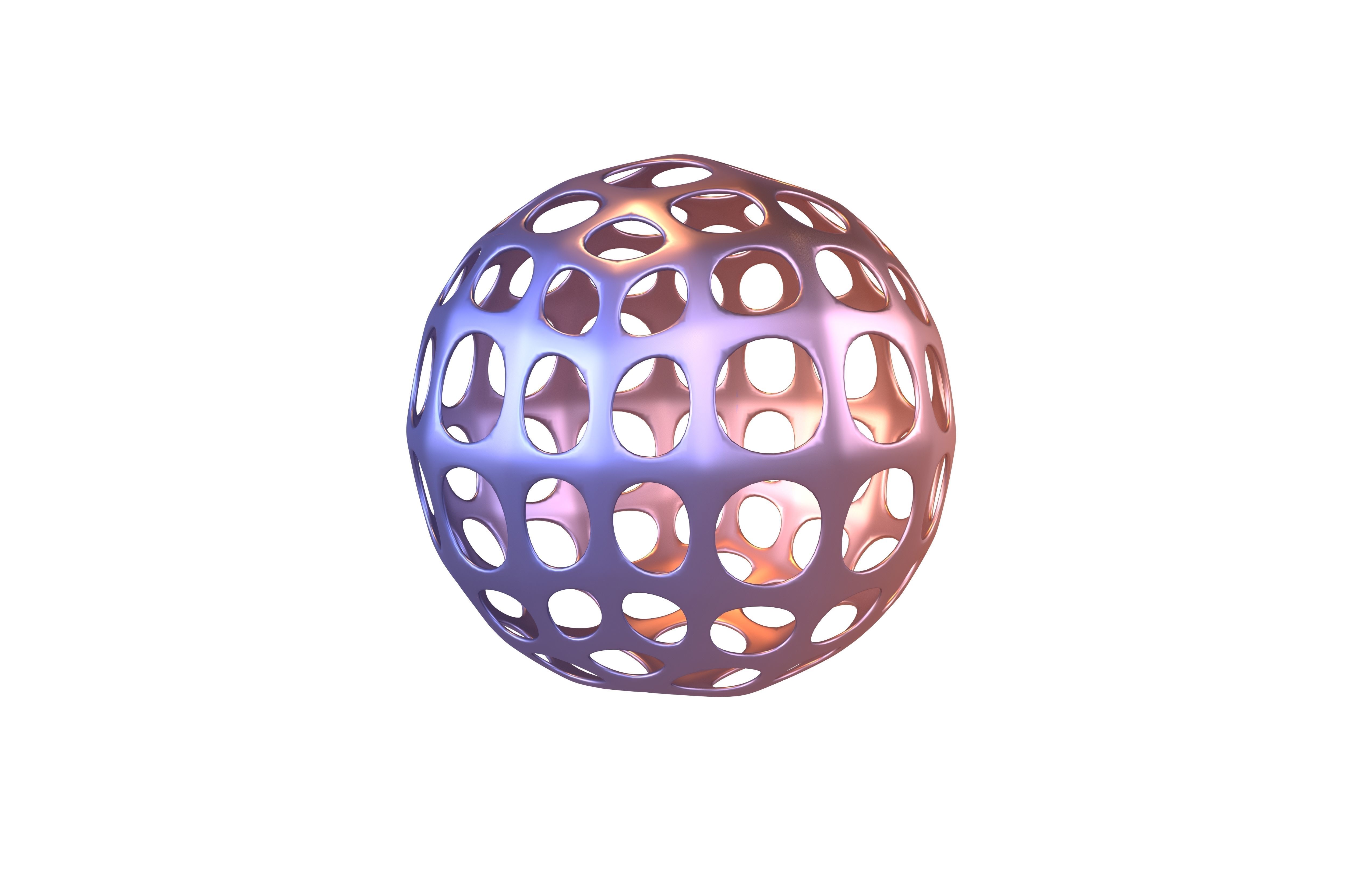 Abstract Sphere Ball v1 004 Low-poly 3D model_1