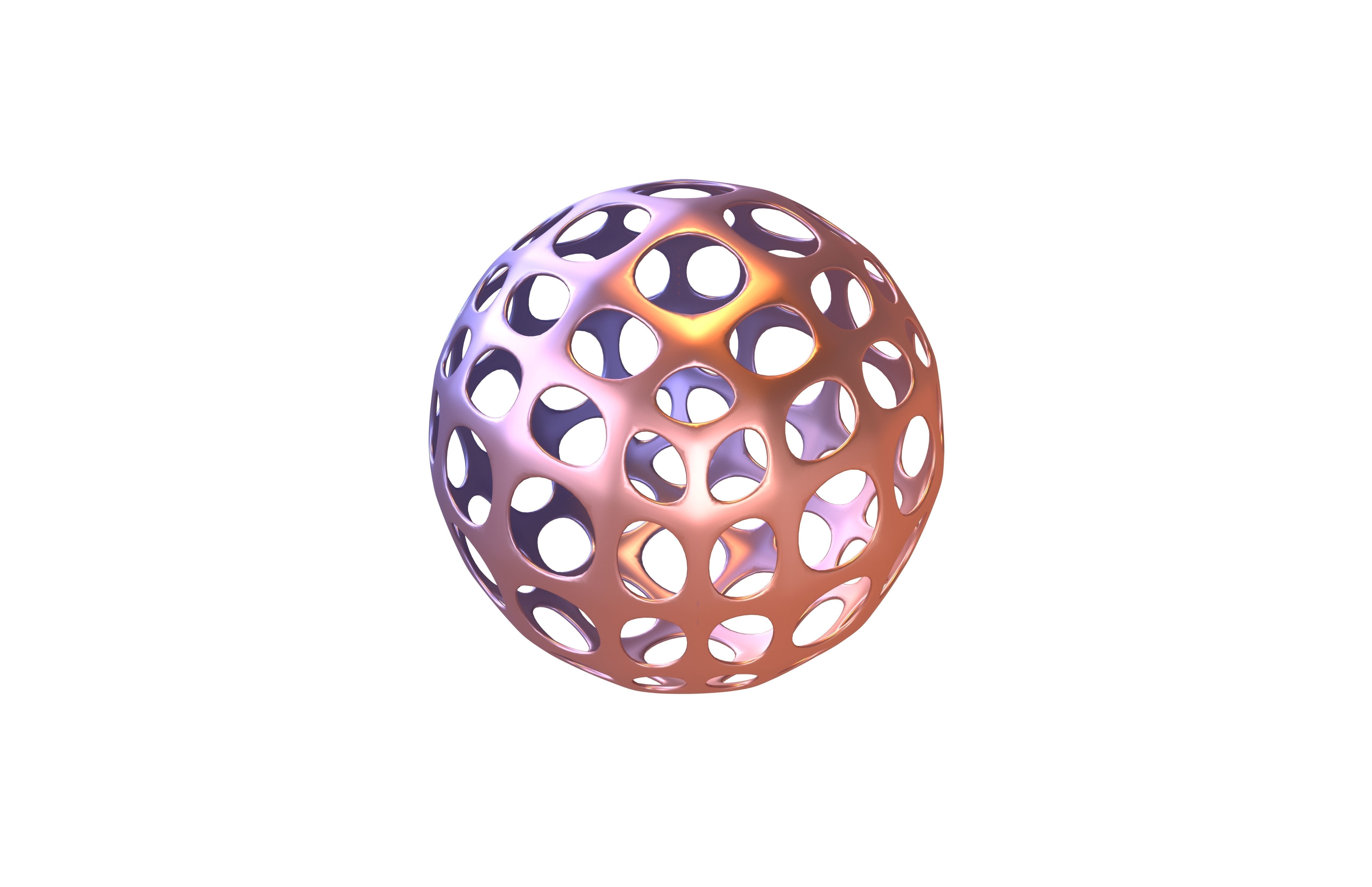 Abstract Sphere Ball v1 004 Low-poly 3D model_3