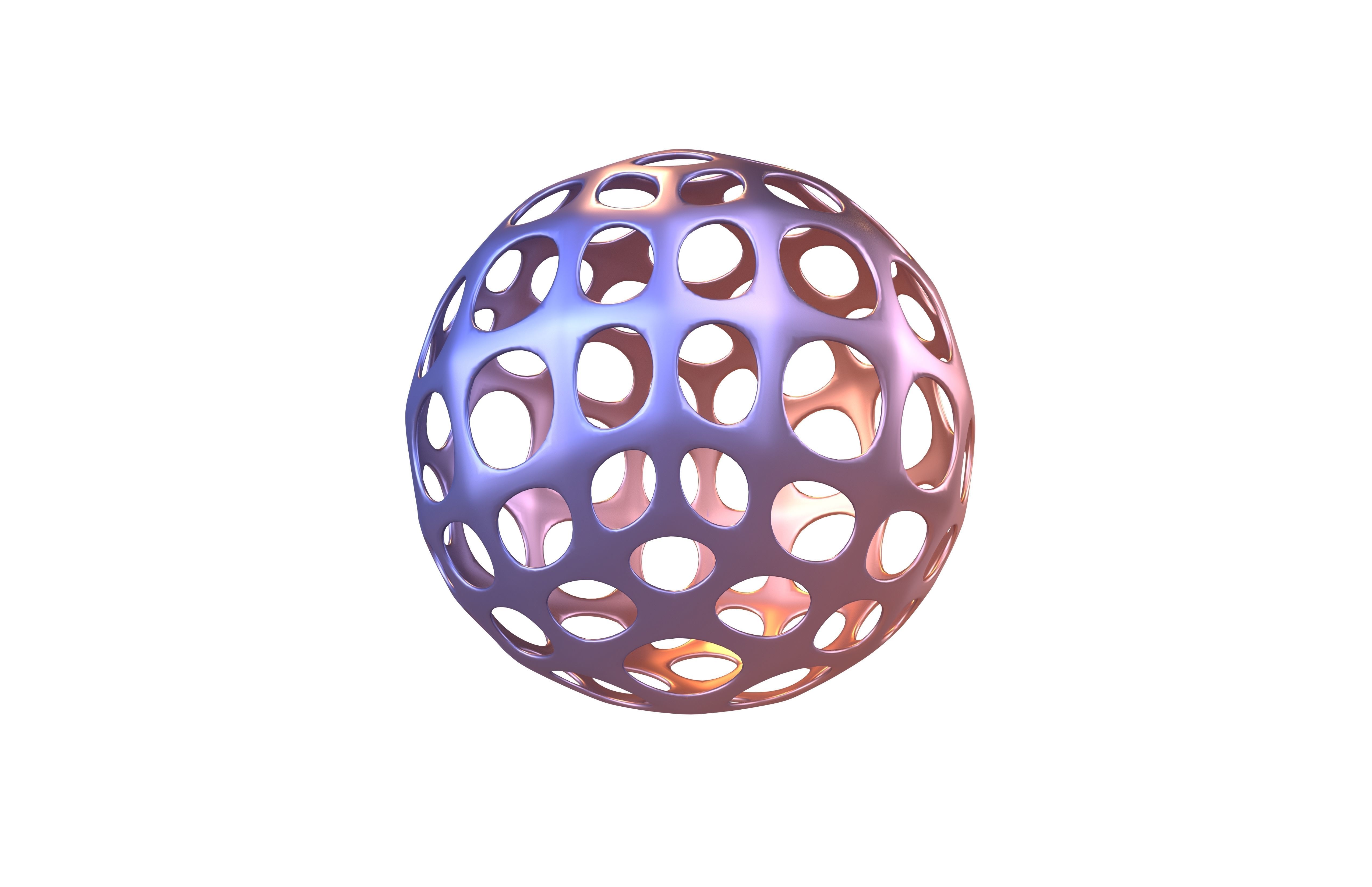 Abstract Sphere Ball v1 004 Low-poly 3D model_2