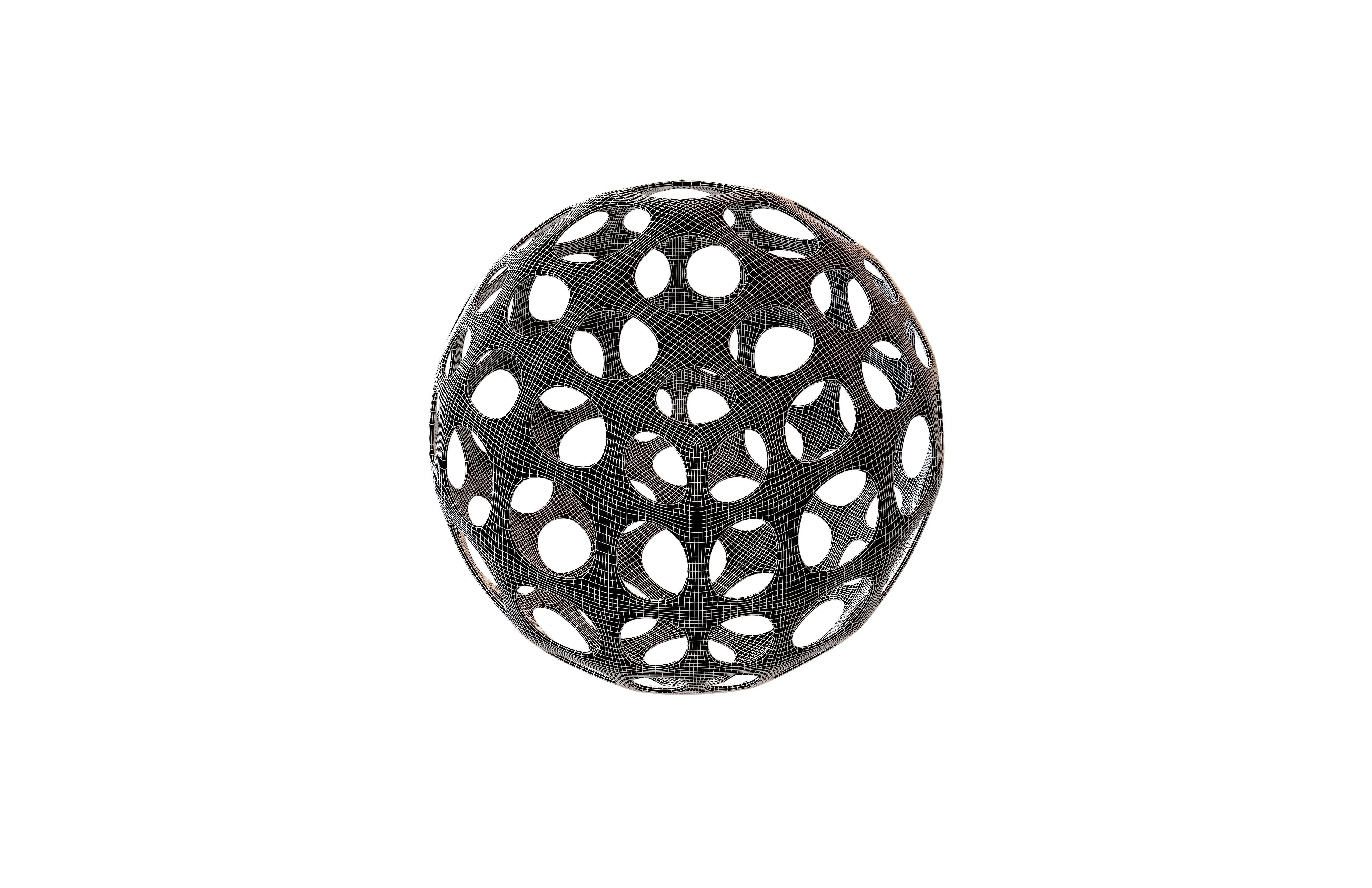 Abstract Sphere Ball v1 004 Low-poly 3D model_4