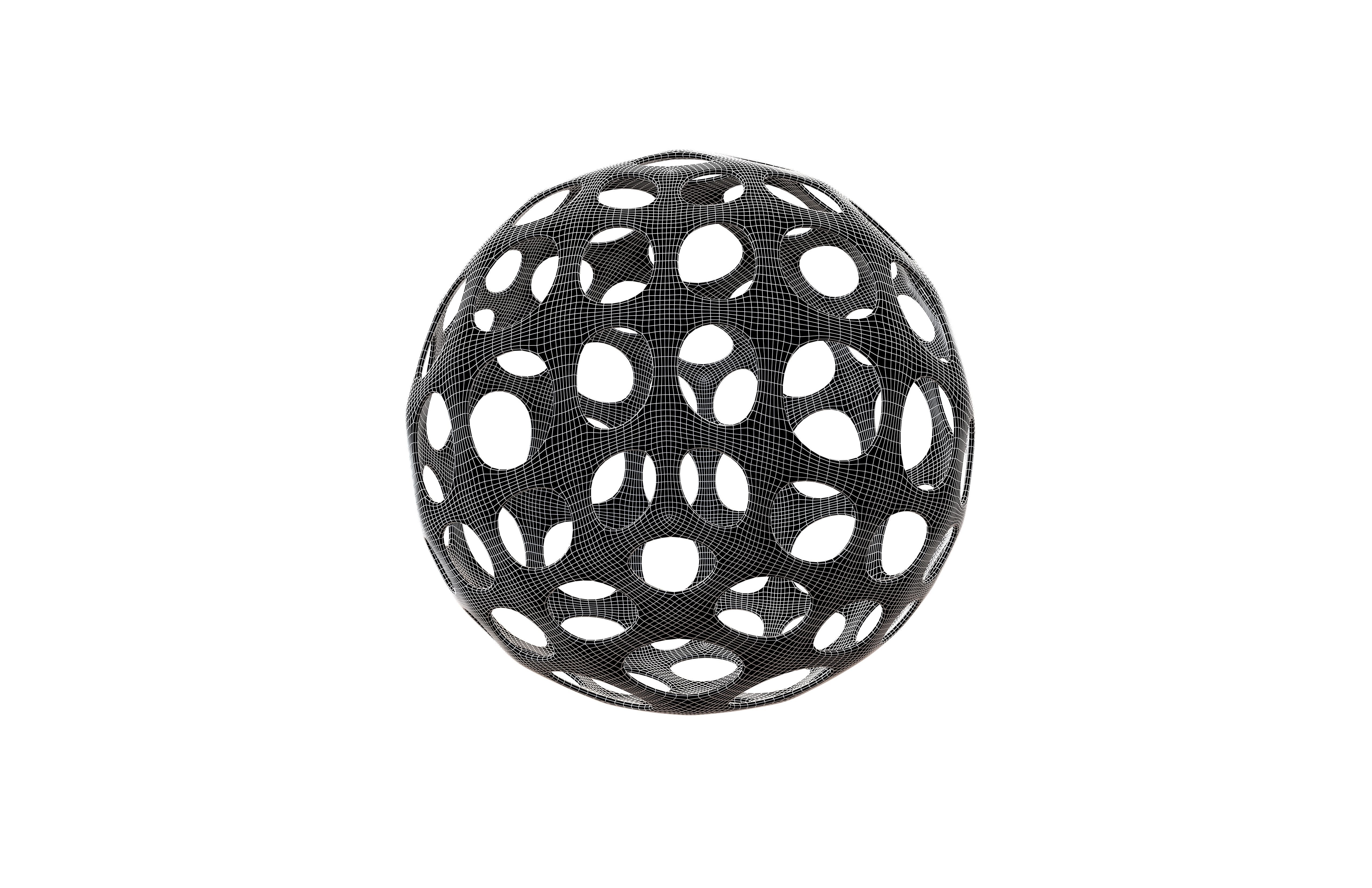 Abstract Sphere Ball v1 004 Low-poly 3D model_7