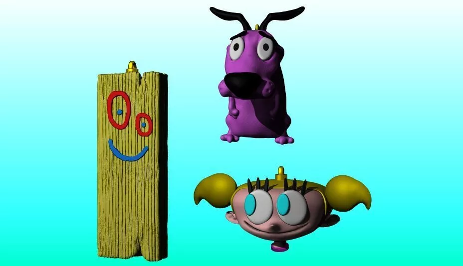 CARTOON NETWORK ADORNOS TABLON CORAJE Y DEE DEE 3D print model