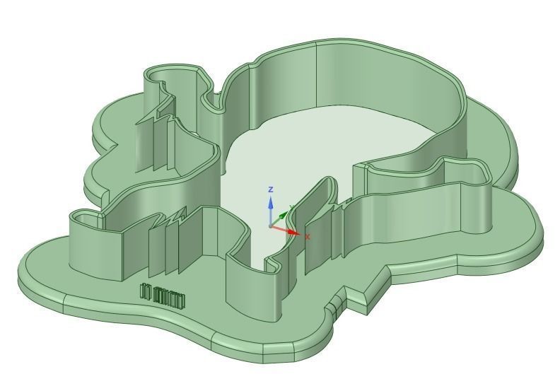 Halloween Mummy cookie cutter 3D print model_2