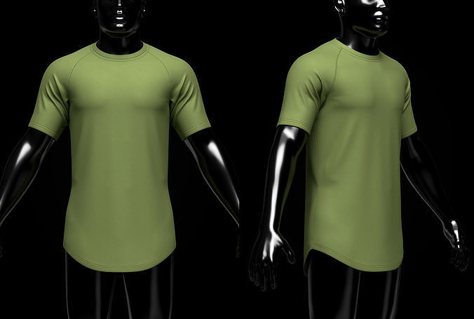 Raglan Long Gym T-shirt 3D model