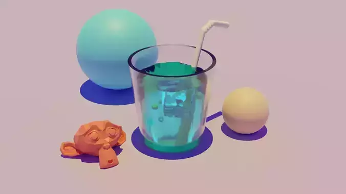 Appetising Glass of water 3D model