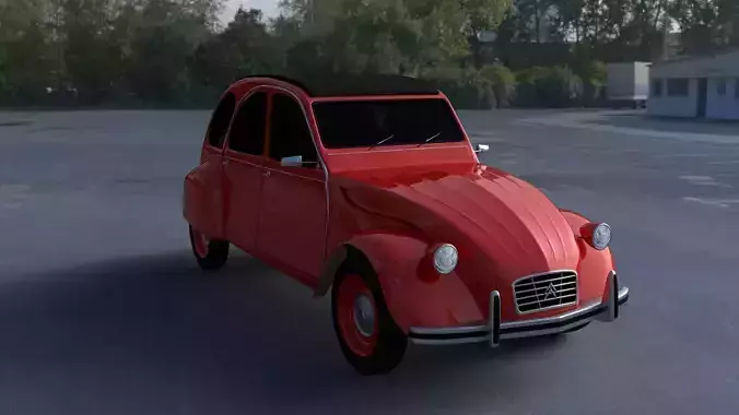 Citroen 2CV HDRI 3D model