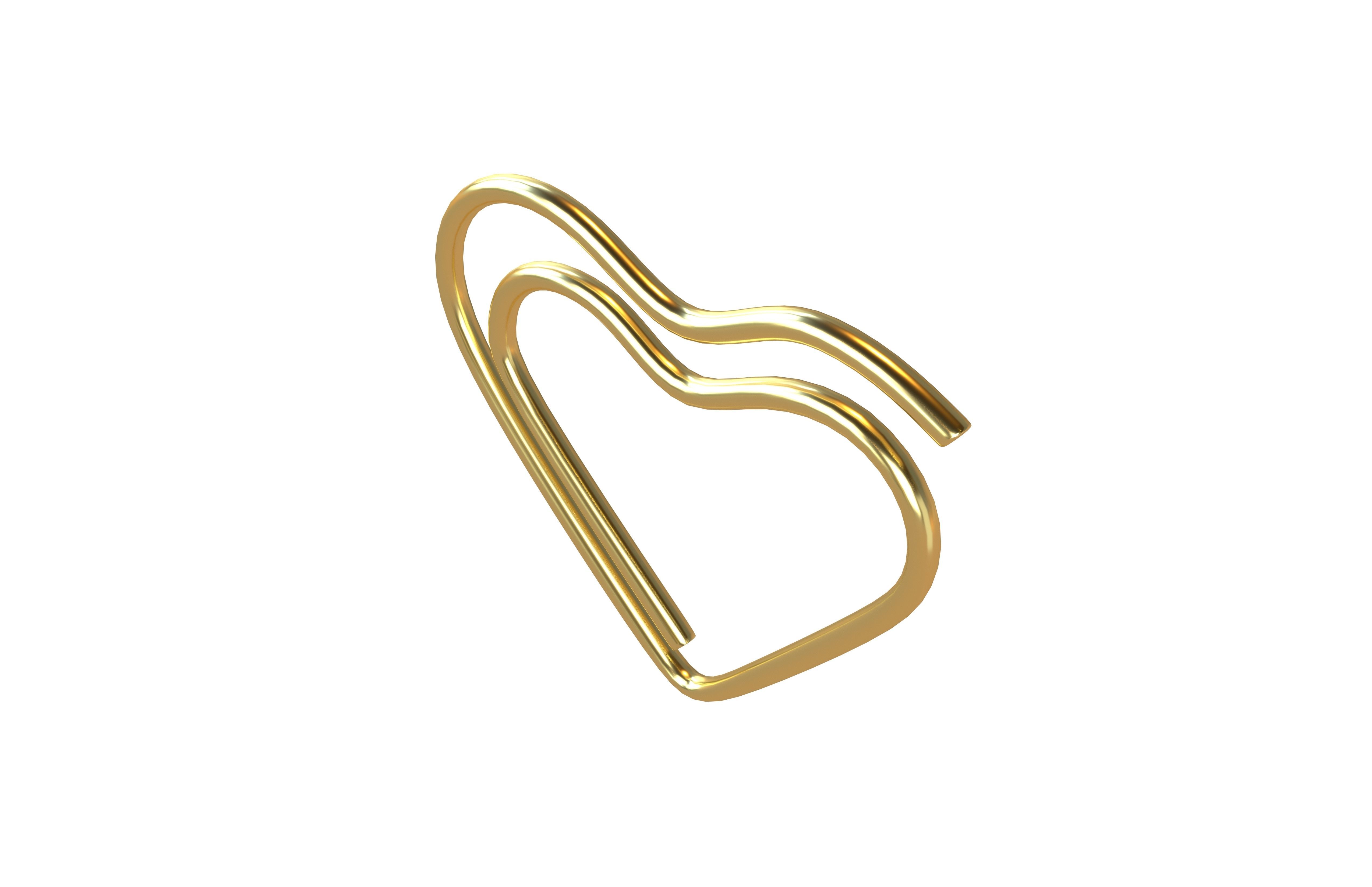 Heart Paper Clip v1 001 Low-poly 3D model_2