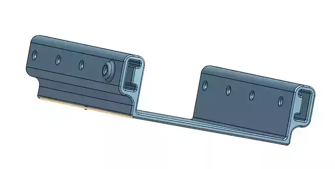 scx24 rear battery tray with shock mount 3D print model