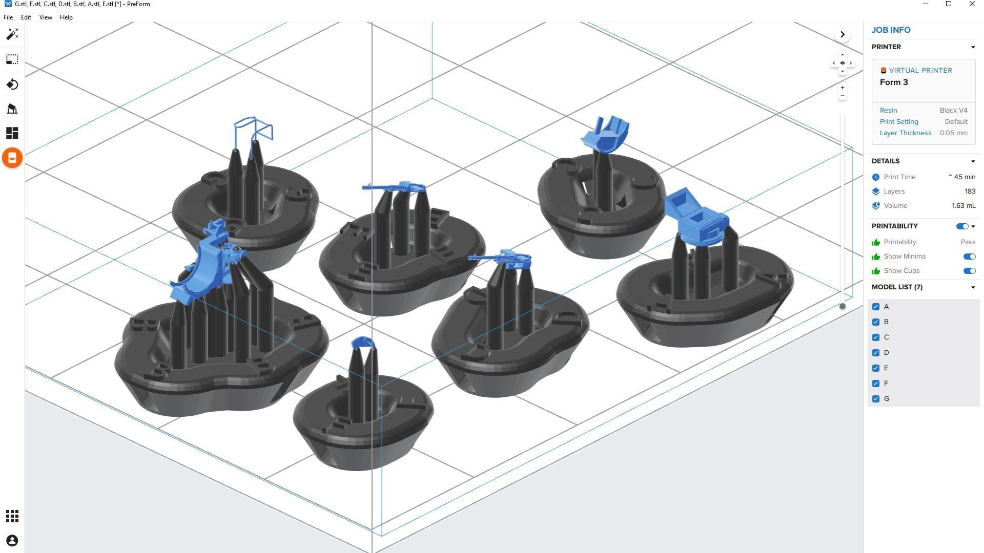 Breda 20-65 twin - Personal license - 1-200 and 1-350 scale 3D print model_11