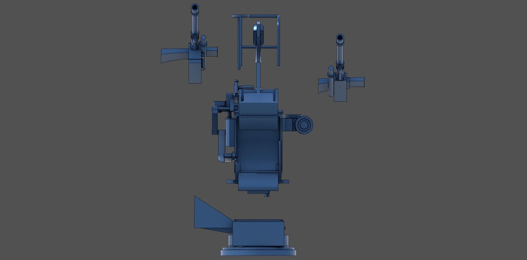 Breda 20-65 twin - Personal license - 1-200 and 1-350 scale 3D print model_10