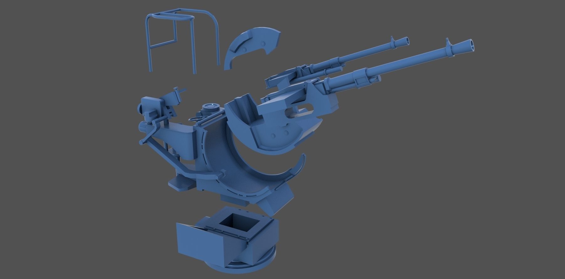 Breda 20-65 twin - Personal license - 1-200 and 1-350 scale 3D print model_4