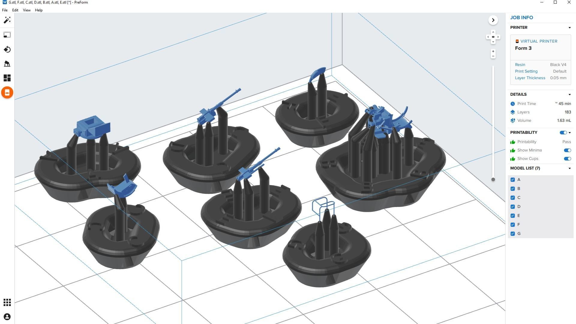 Breda 20-65 twin - Personal license - 1-200 and 1-350 scale 3D print model_12