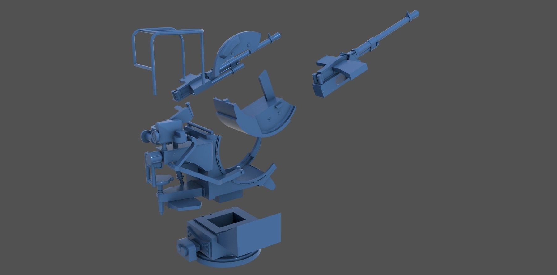 Breda 20-65 twin - Personal license - 1-200 and 1-350 scale 3D print model_5