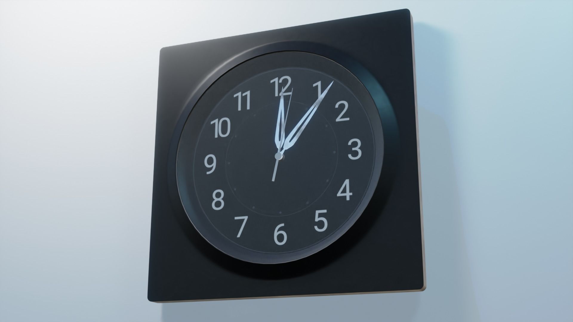 Counting Analog Wall Clock 3D model_4