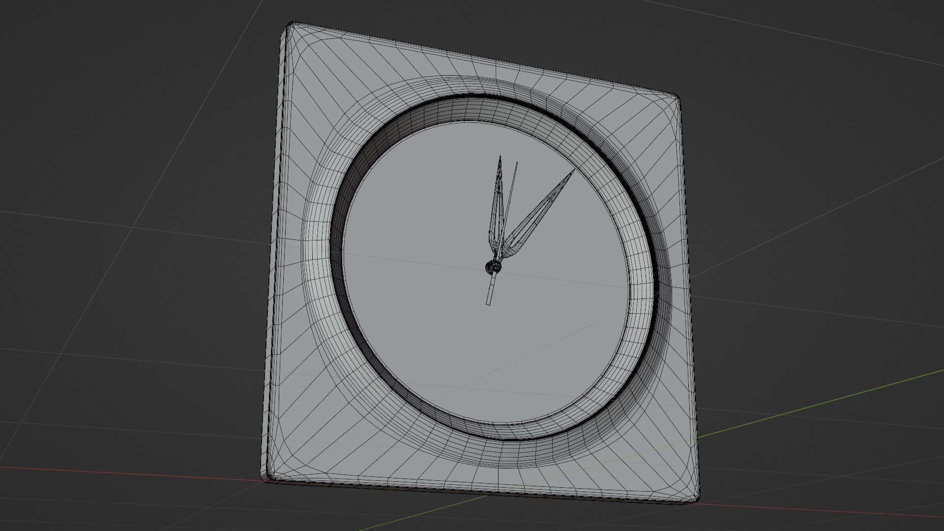 Counting Analog Wall Clock 3D model_7