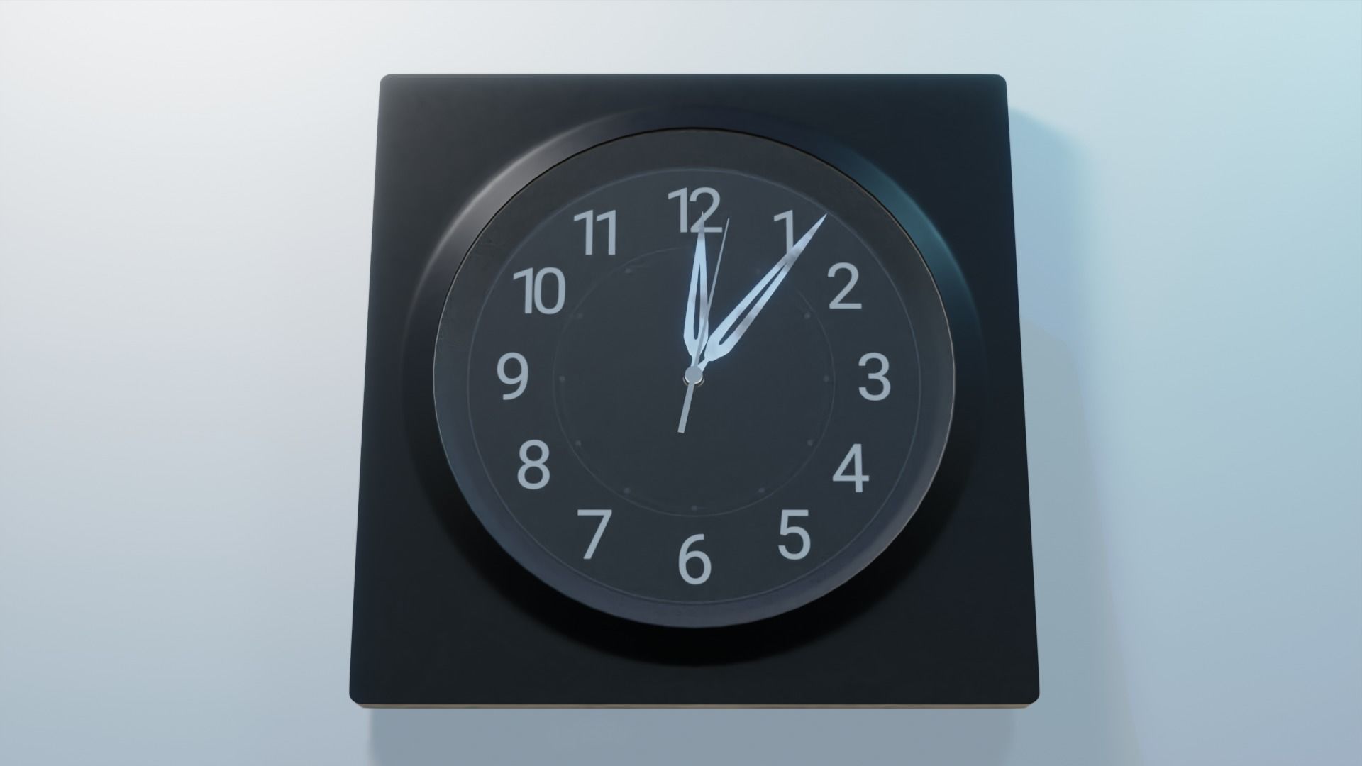 Counting Analog Wall Clock 3D model_3