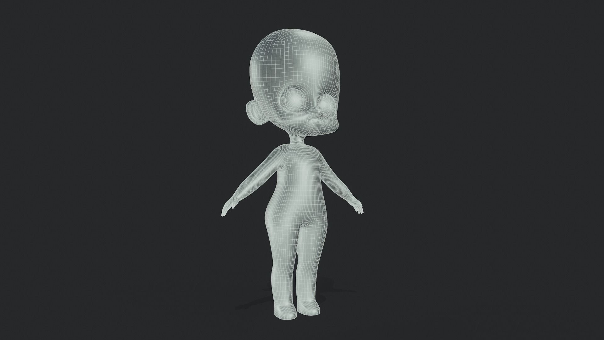 Chibi Base Character - Tutorial Included 3D model_3