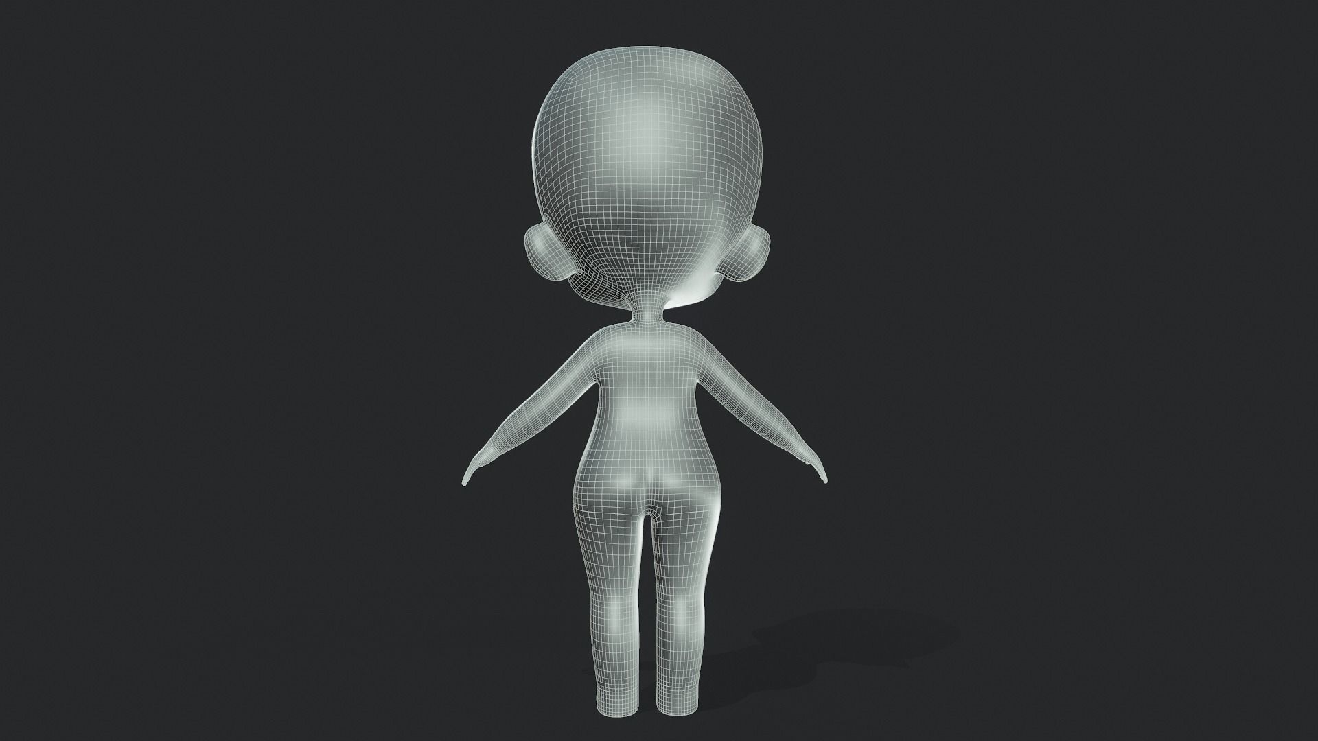 Chibi Base Character - Tutorial Included 3D model_10