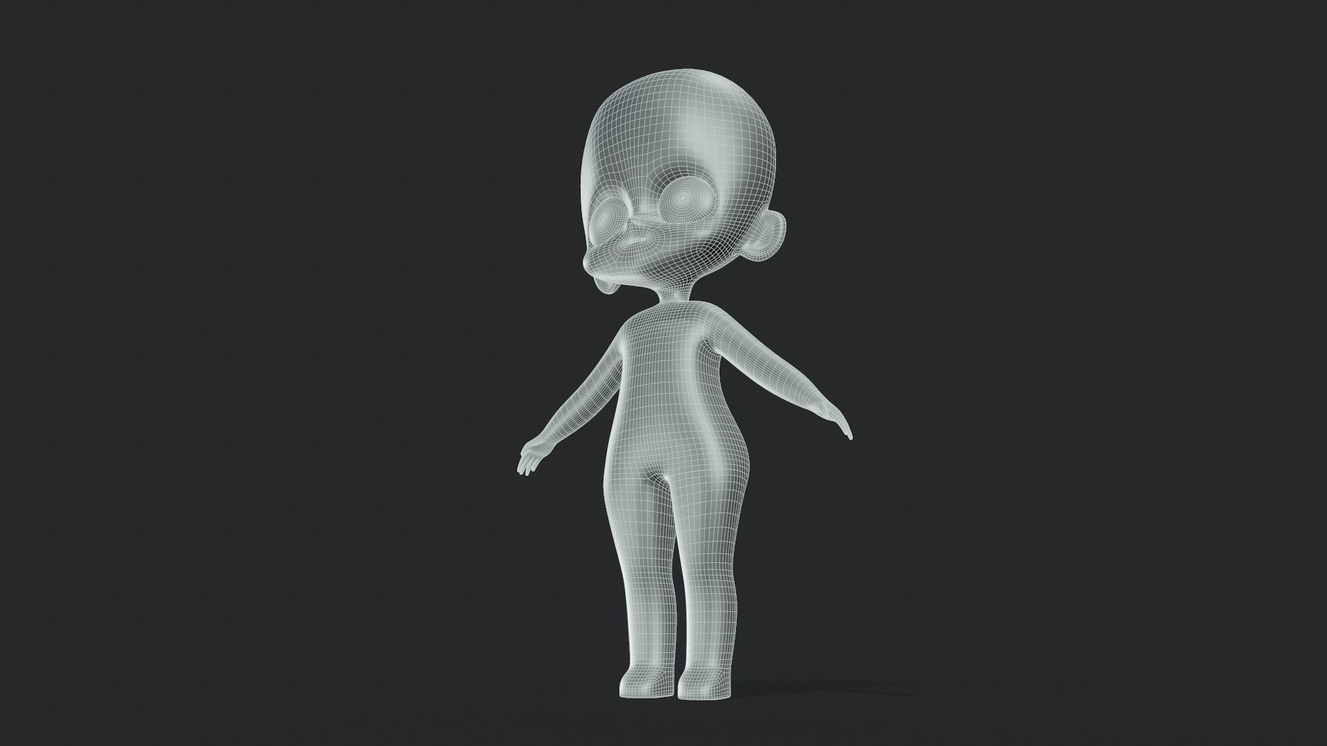 Chibi Base Character - Tutorial Included 3D model_6