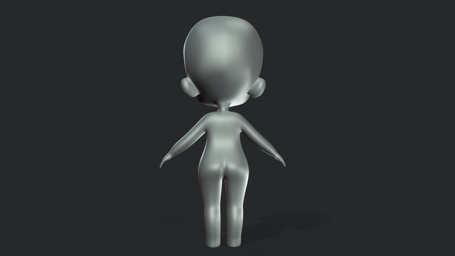 Chibi Base Character - Tutorial Included 3D model_9