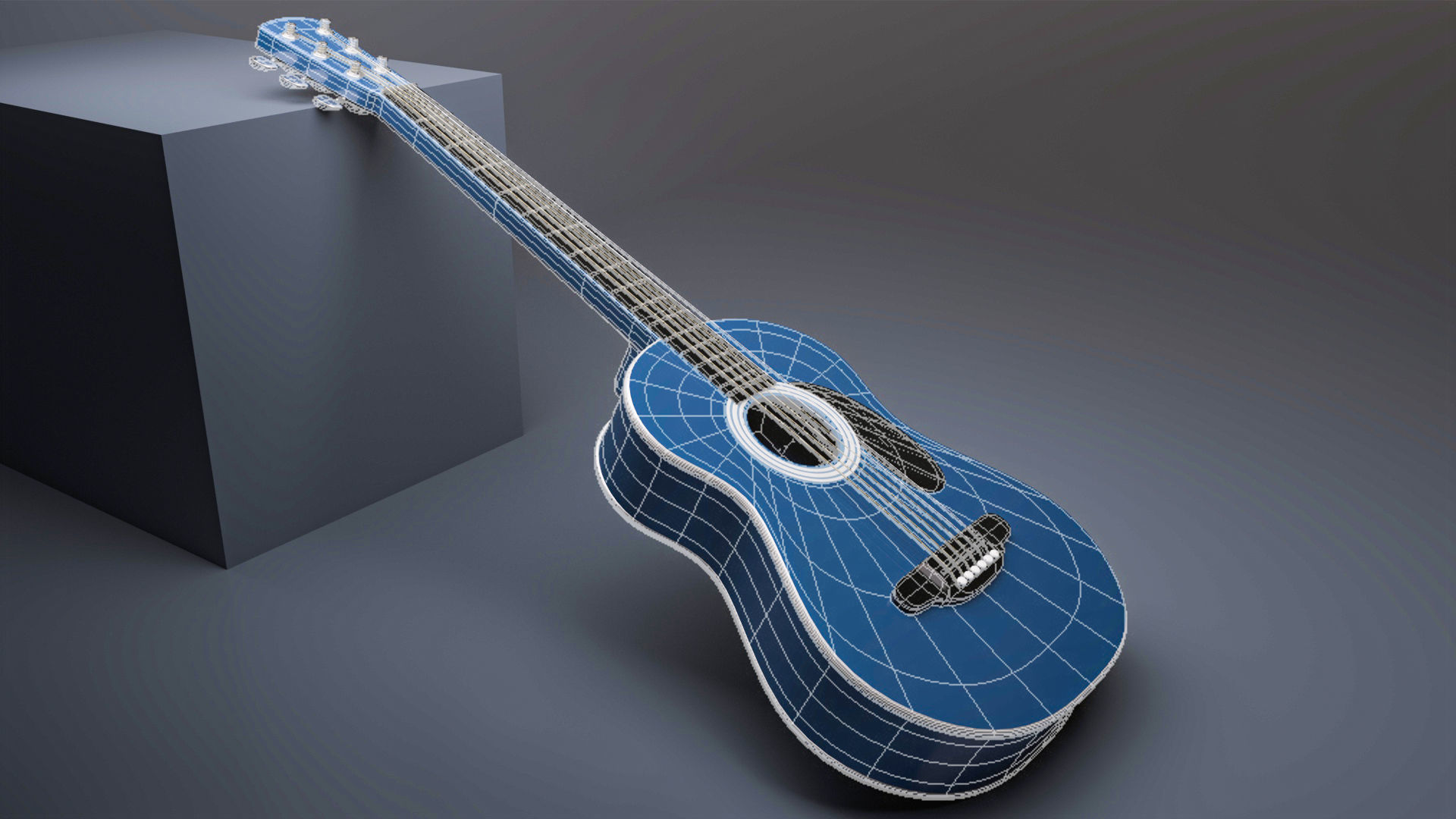 Guitar acoustic 3D model_5