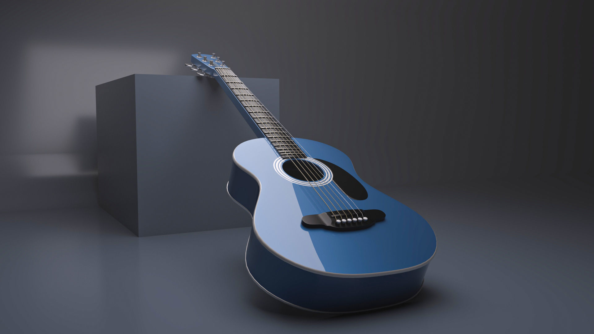 Guitar acoustic 3D model_2