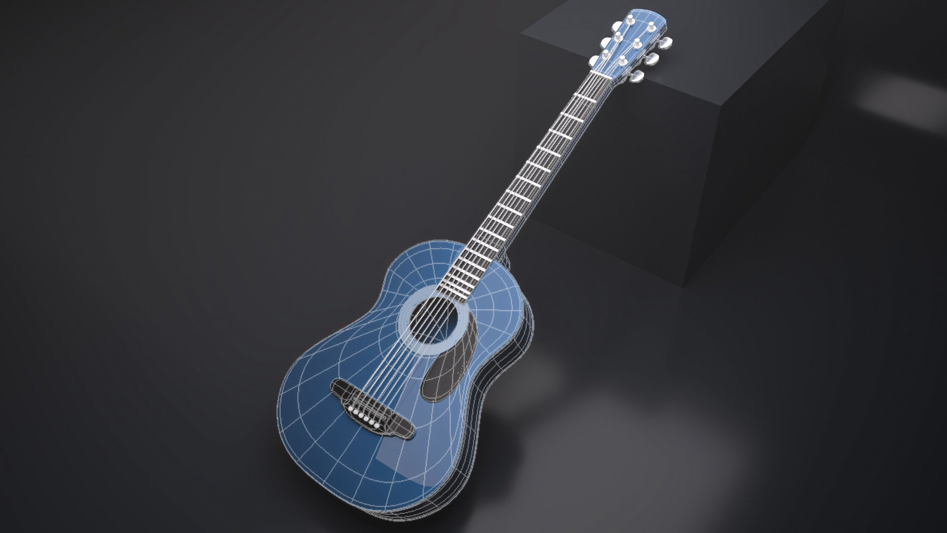 Guitar acoustic 3D model_7