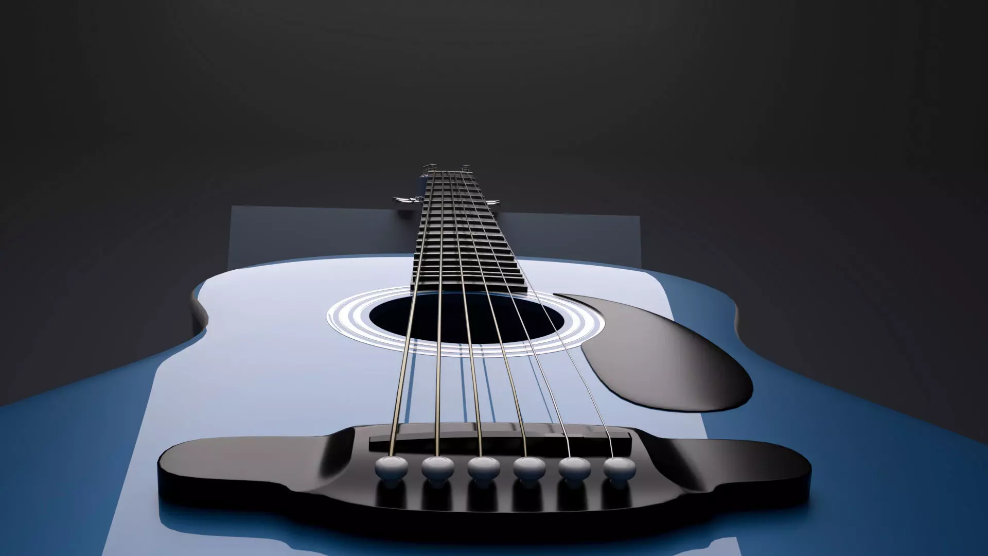 Guitar acoustic 3D model_0
