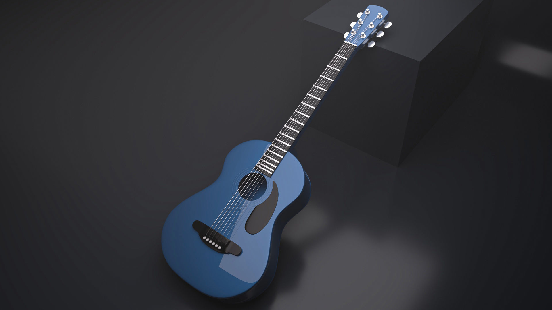 Guitar acoustic 3D model_6