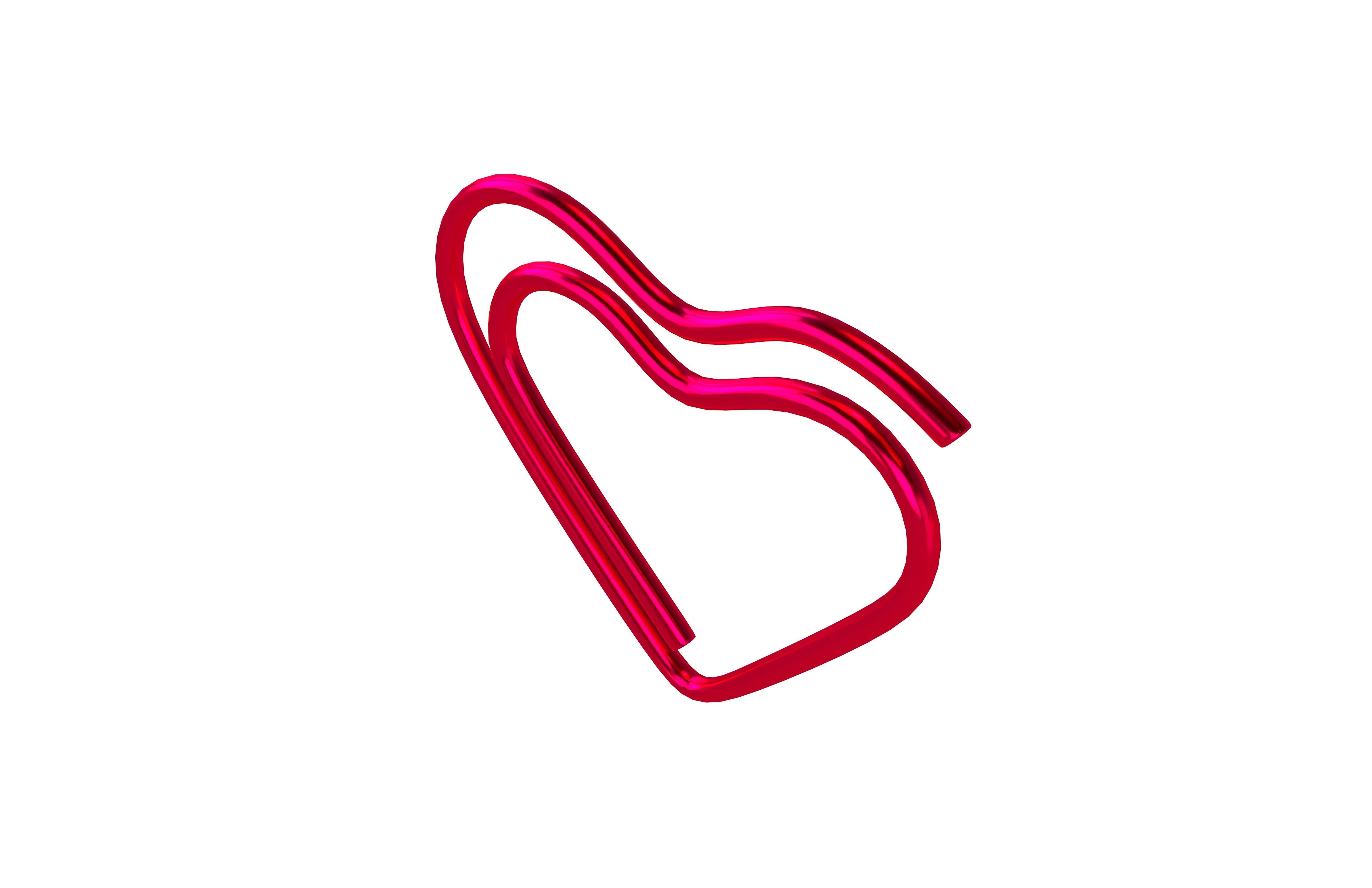 Heart Paper Clip v1 004 Low-poly 3D model_2