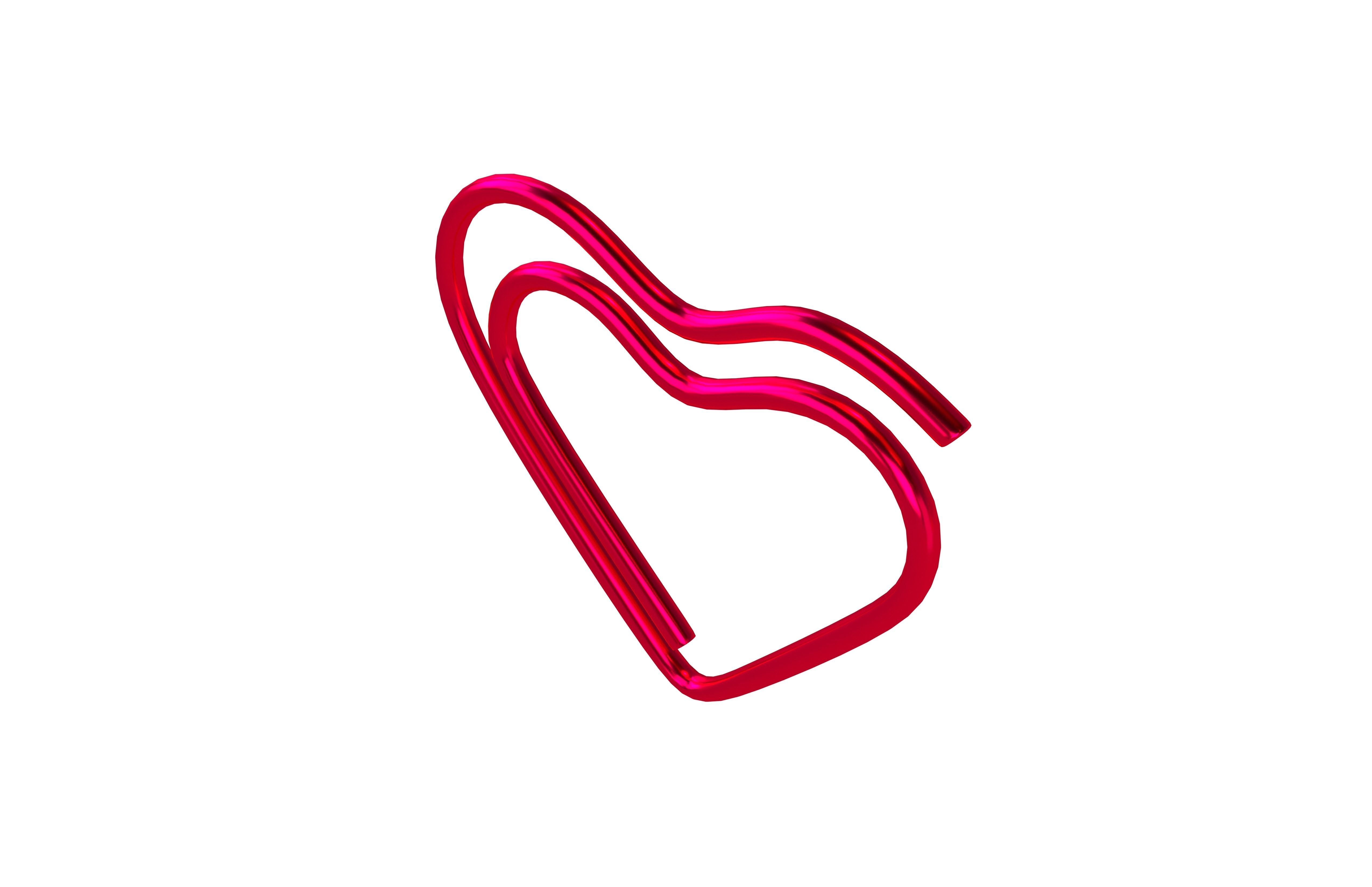 Heart Paper Clip v1 004 Low-poly 3D model_1