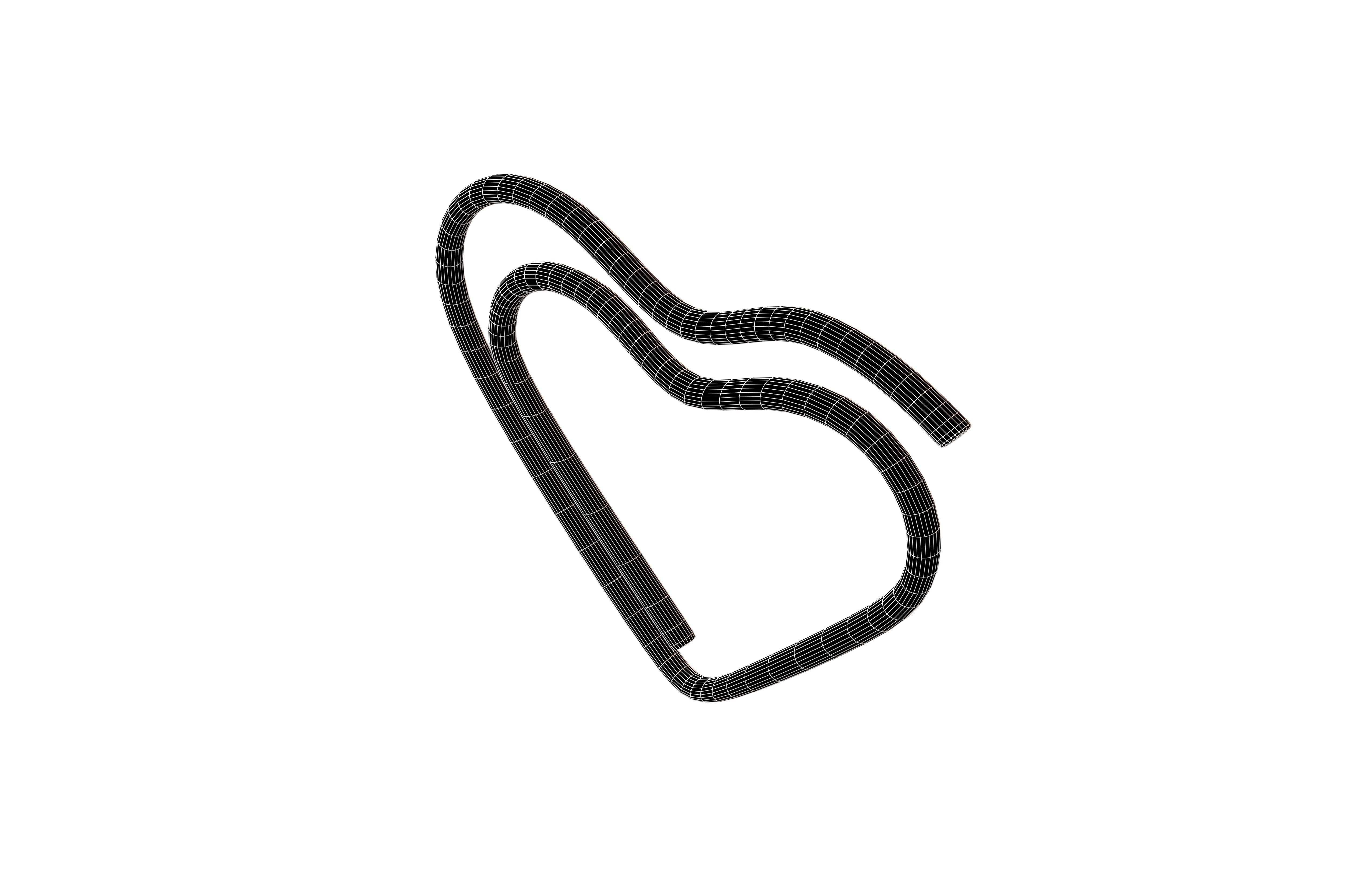 Heart Paper Clip v1 006 Low-poly 3D model_6