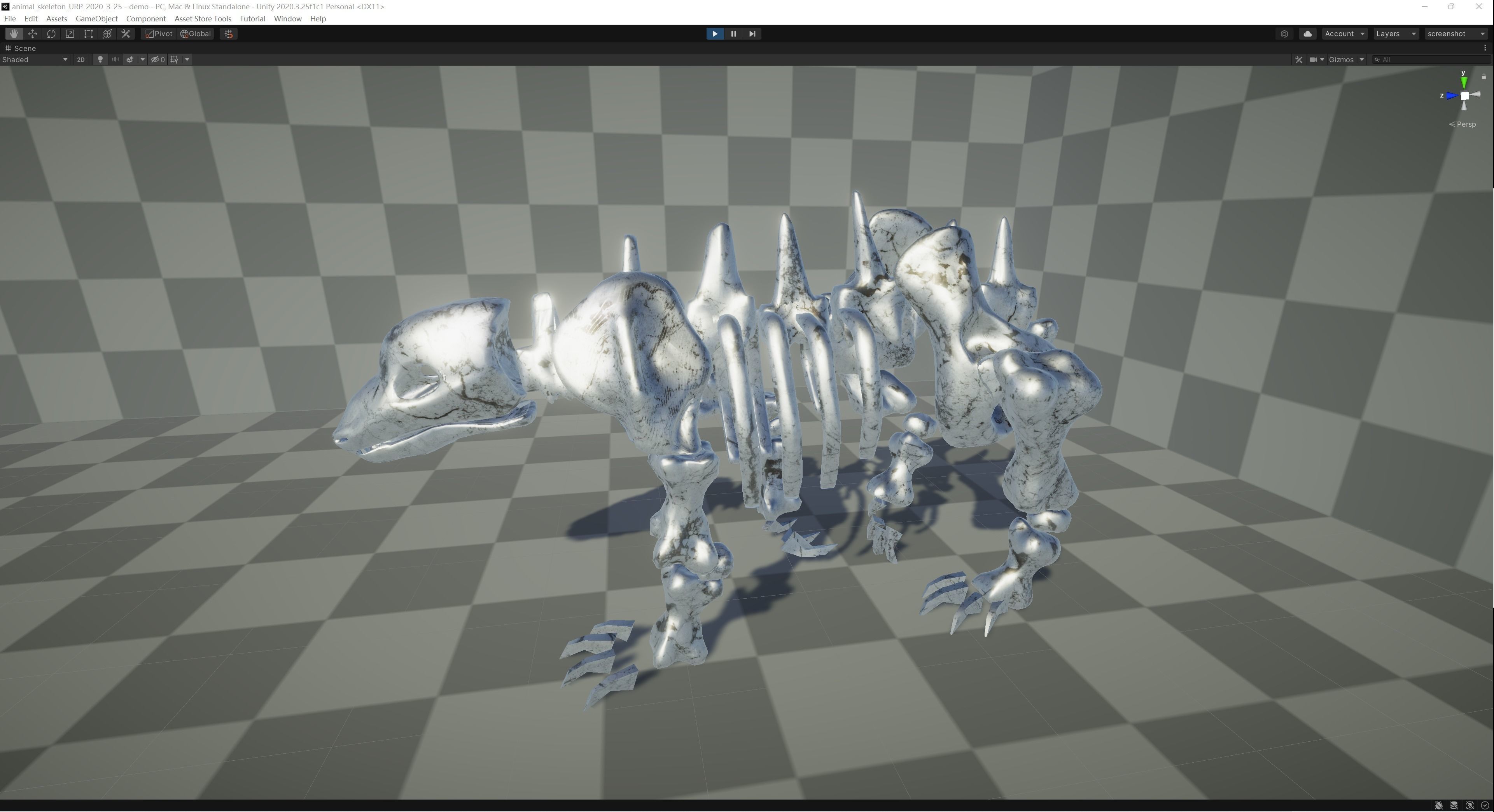 Bear Skeleton Low-poly 3D model_4