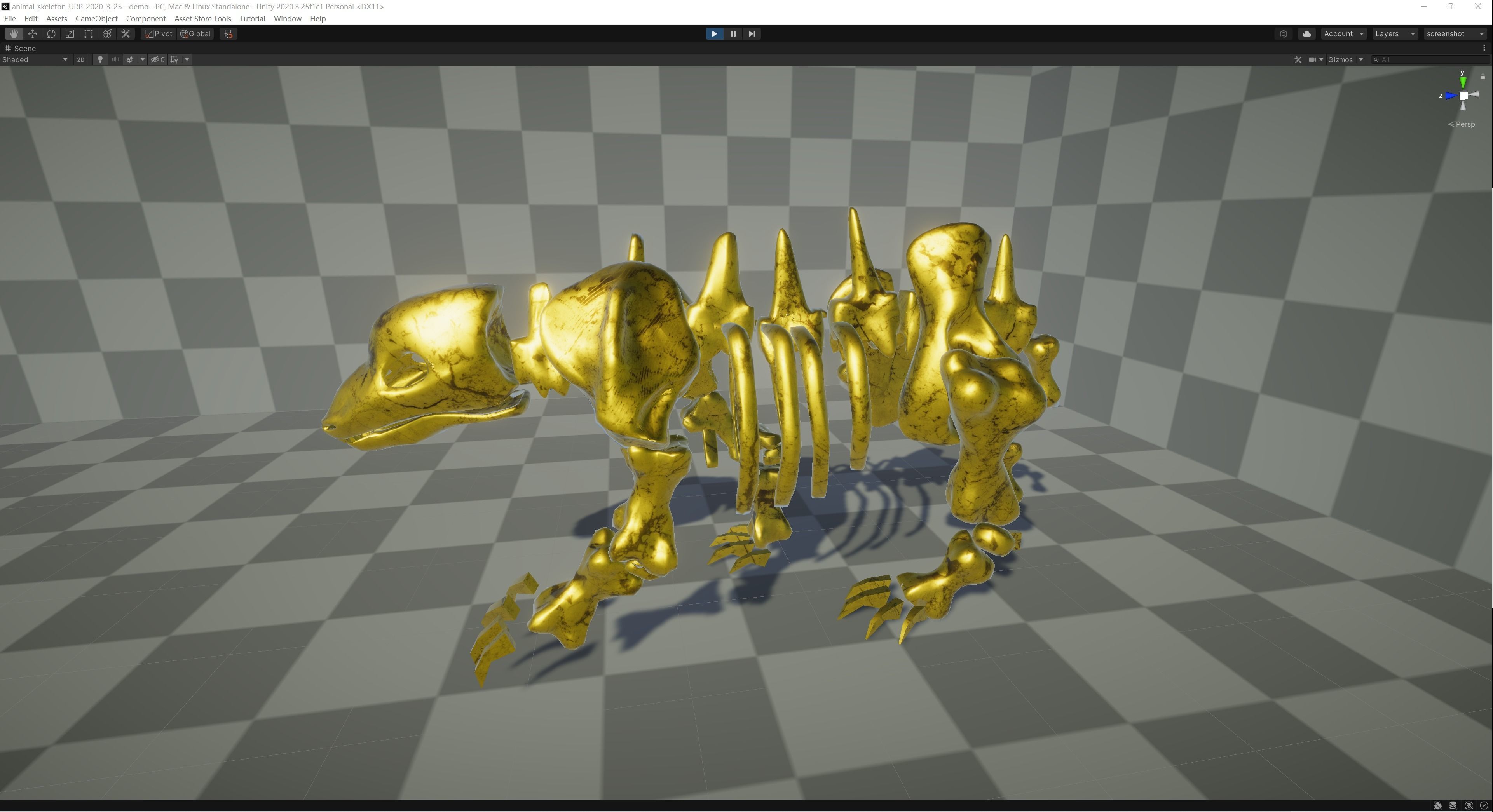 Bear Skeleton Low-poly 3D model_5