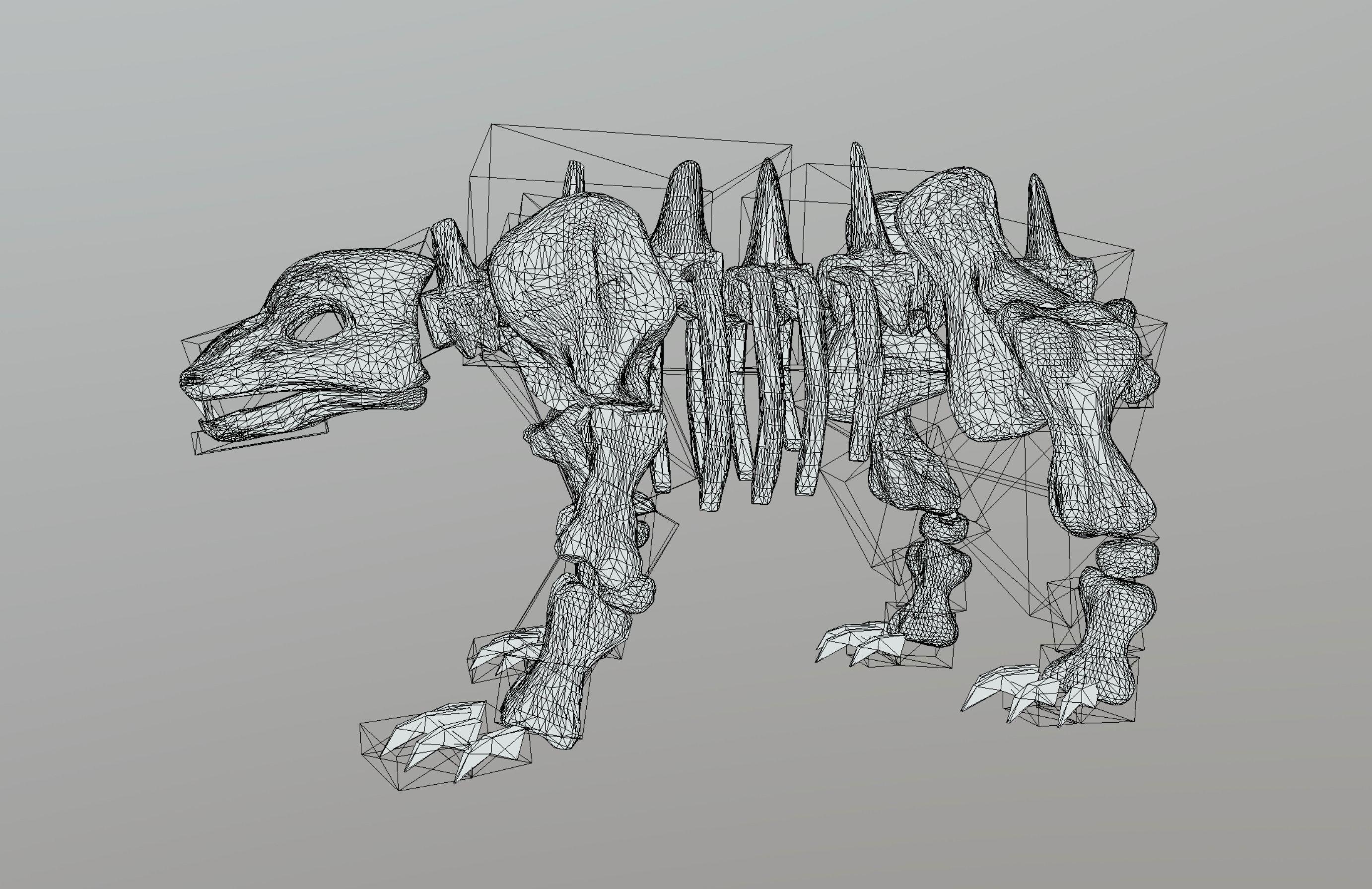 Bear Skeleton Low-poly 3D model_10