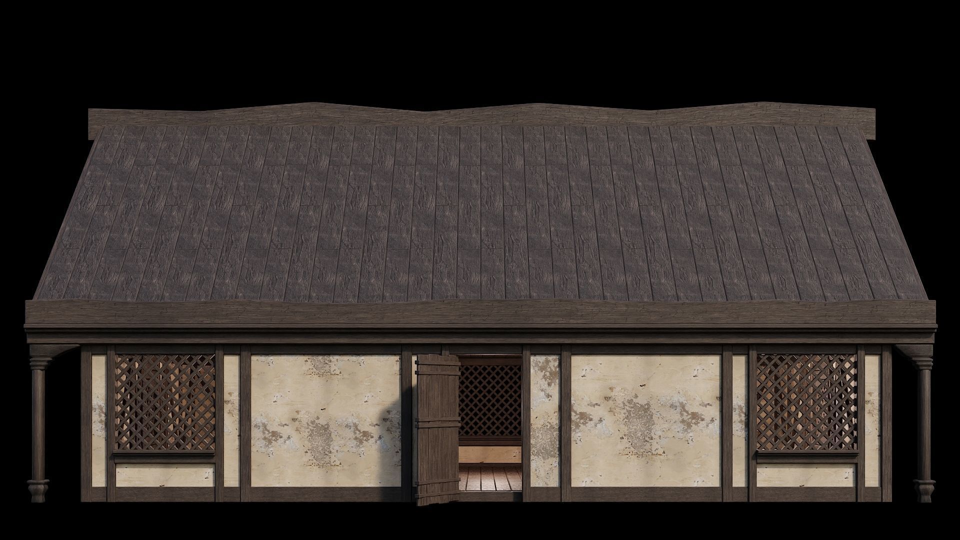 Medieval Houses Pack 41-42-43-44-45 - 4K Textures Game Ready Low-poly 3D model_10